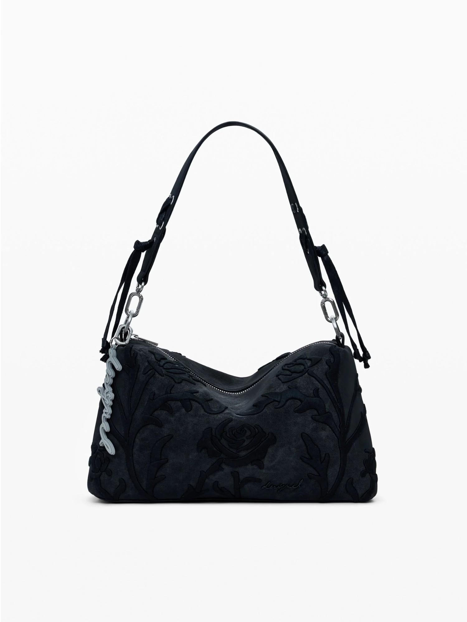 Desigual Borsa media con incisioni 3D Donna Nero 25WAXP41 2000 DESIGUAL