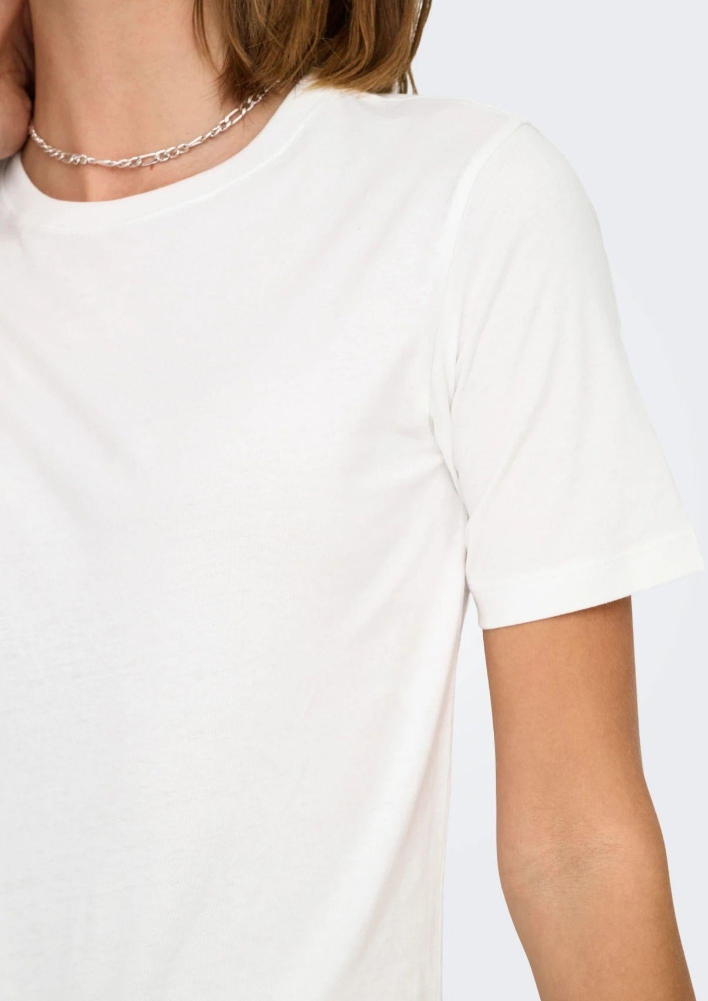 Jacqueline De Yong T-Shirt Donna Rex Bianca 15344612 Cloud Dancer JACQUELINE DE YONG