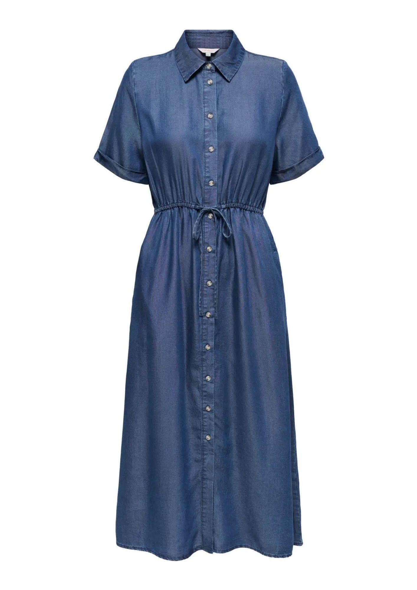 Only Abito Donna Charis Blu Denim Scuro 15363971 Dark Blue Denim ONLY