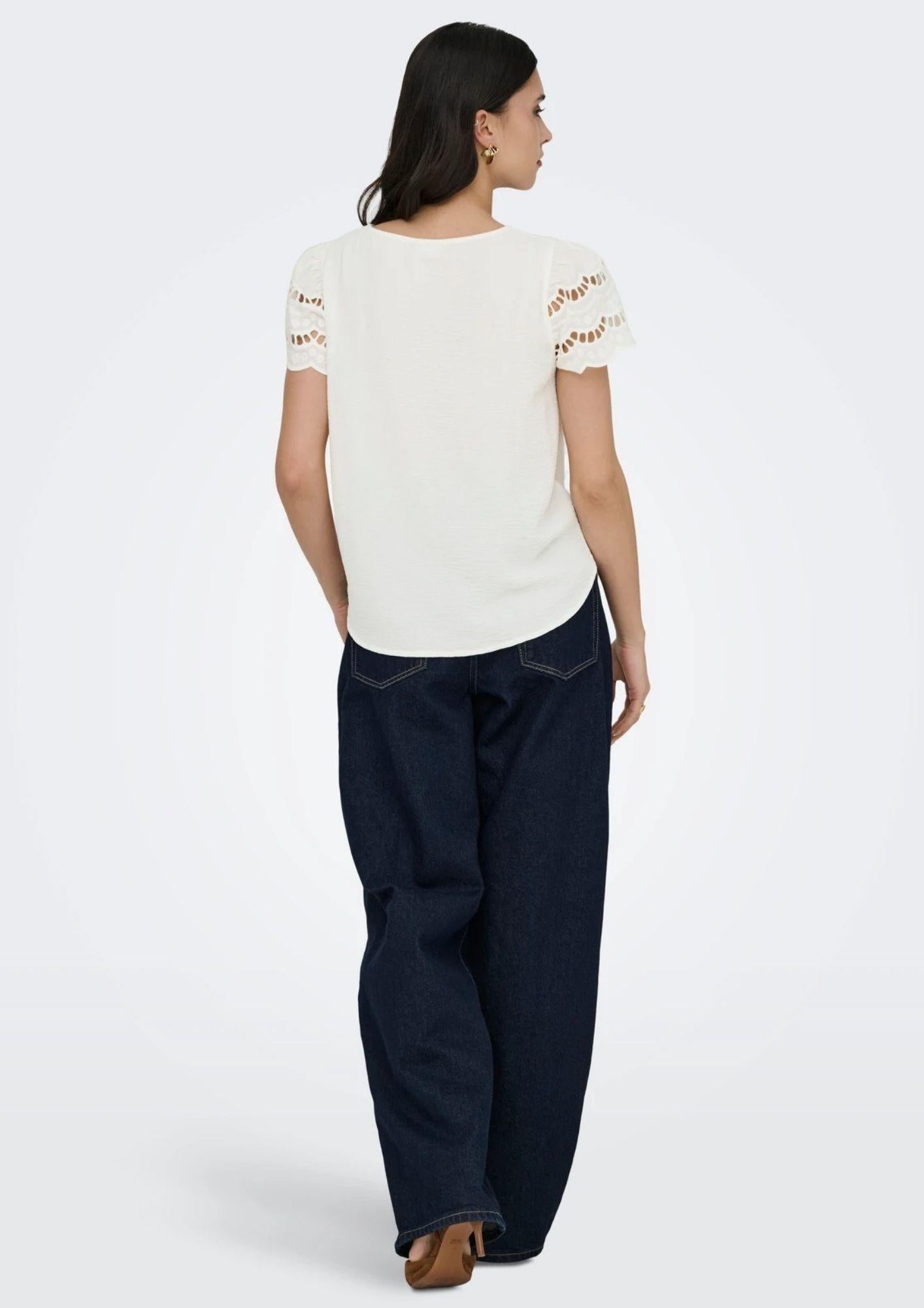 Jacqueline De Yong Top Donna Hannah Bianco 15312609 Cloud Dancer JACQUELINE DE YONG