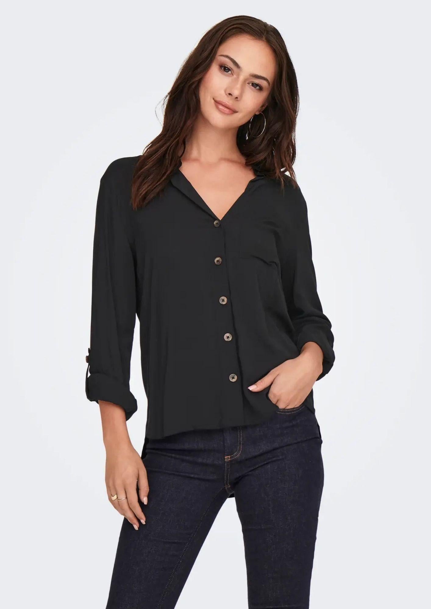 Jacqueline De Yong Camicia Donna Laurel Nera 15329311 Black JACQUELINE DE YONG