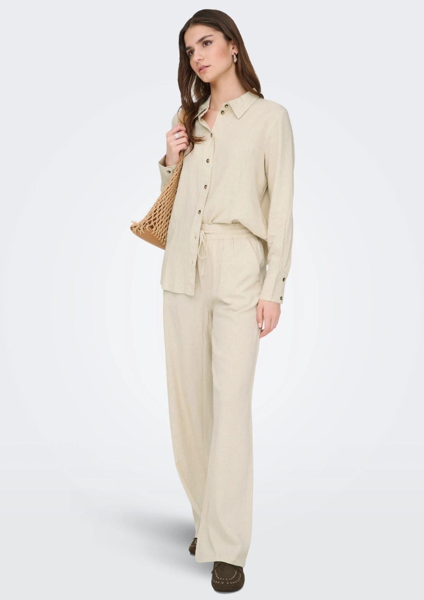 Jacqueline De Yong Camicia Donna Say Grigio Avena 15318364 Oatmeal MELANGE JACQUELINE DE YONG