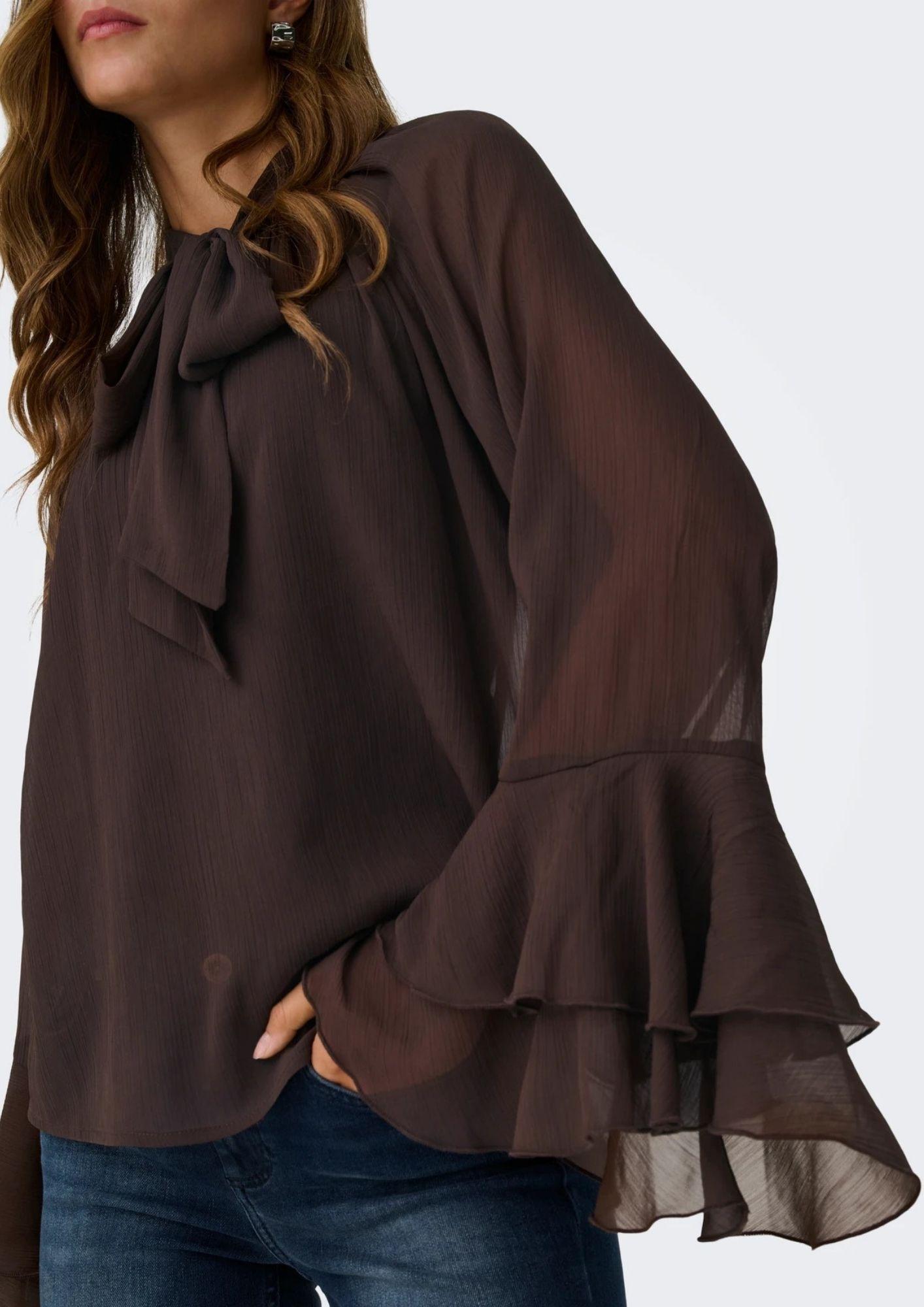 Only Blusa Donna Peninna Marrone 15367241 Coffee Bean ONLY
