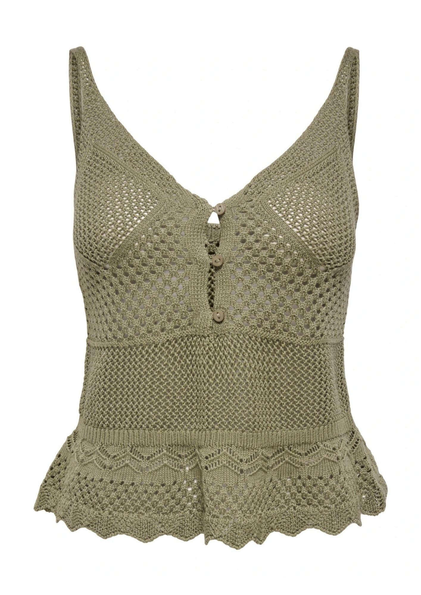 Only Top Donna Lison Verde 15369246 Mermaid Dtm FMOP Button ONLY