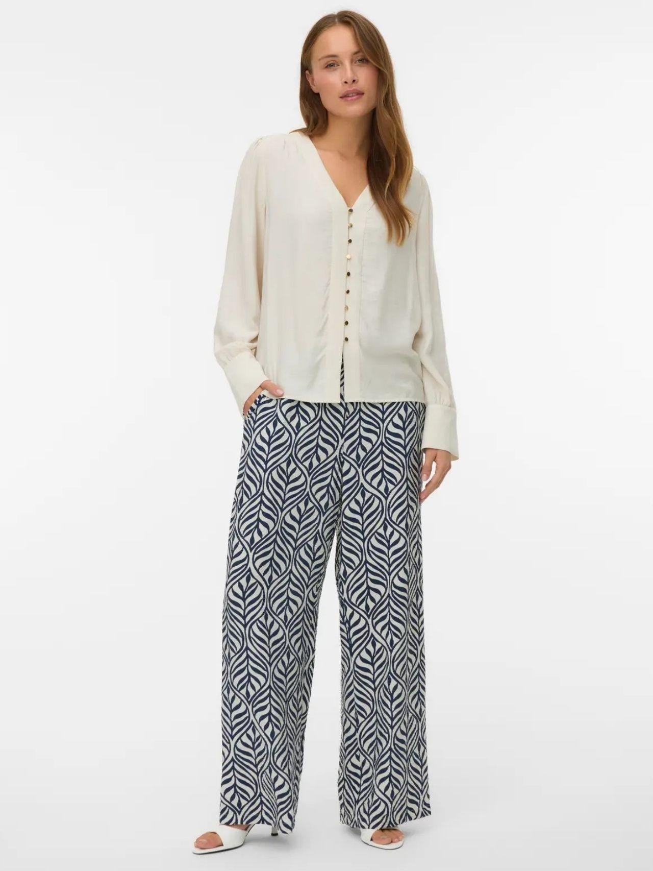 10303759 Birch Navy blazer bonnie VERO MODA