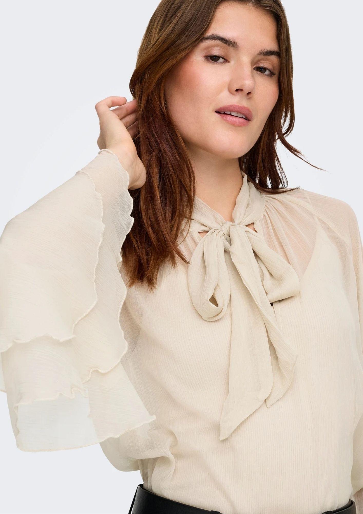 Only Blusa Donna Peninna Grigio Oxford 15367241 Oxford Tan ONLY