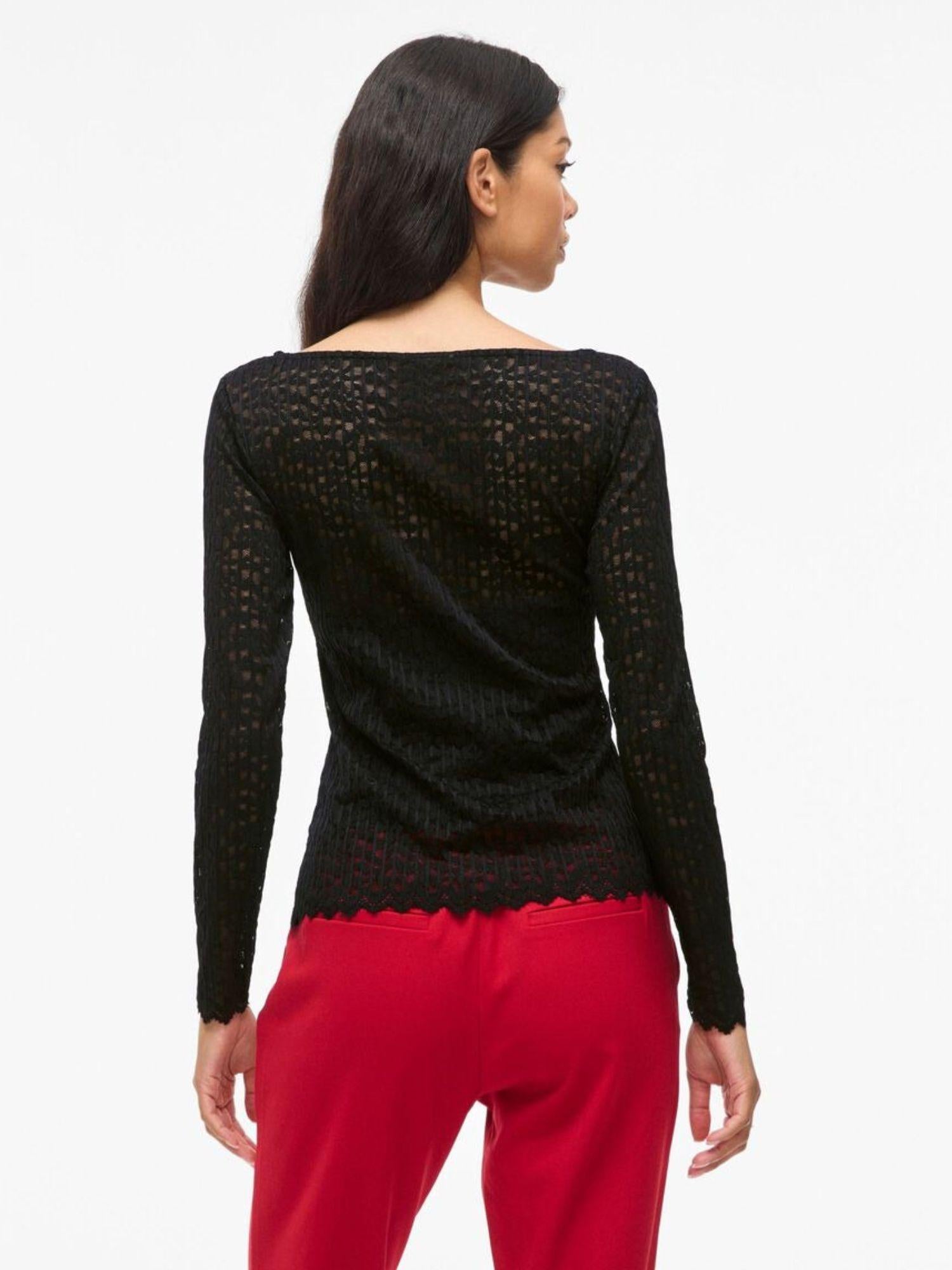 Vila Top Donna Obera Nero 14108569 Black VILA