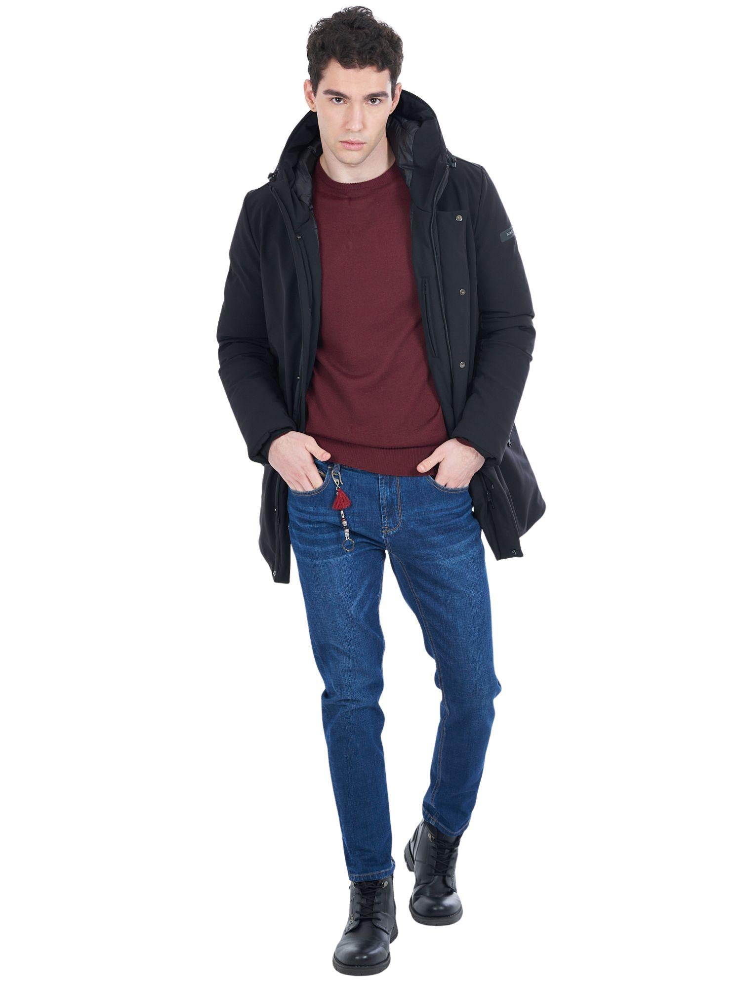 Yes Zee Uomo Cappotto Blu O843 NM00 0710 YES ZEE