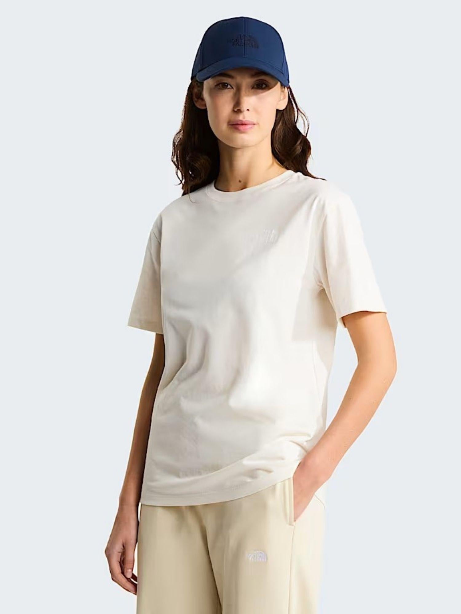 The North Face T-Shirt Donna White Dune Evolution NSE Box Relaxed NF0A8B6W QLI THE NORTH FACE