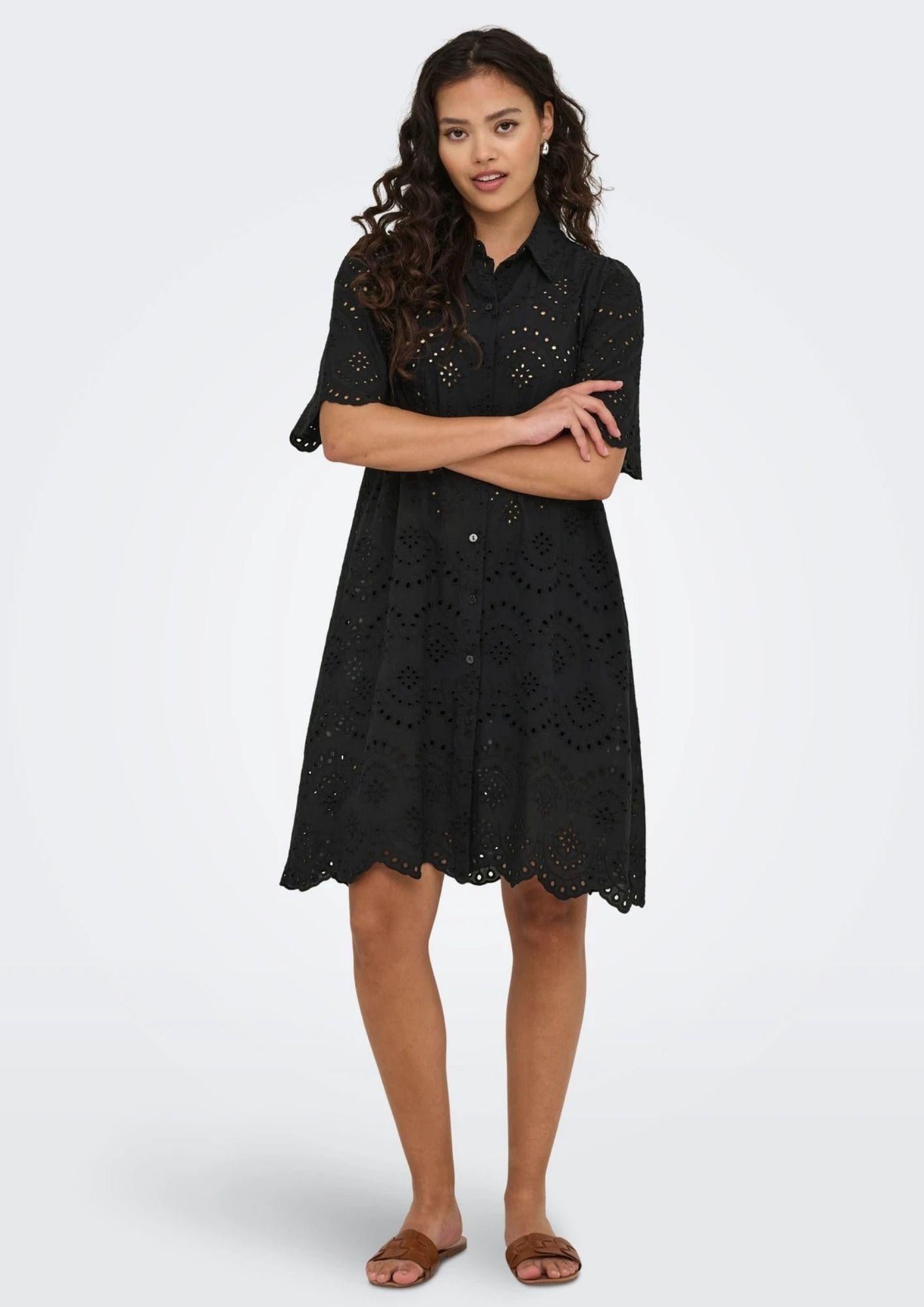 Only Abito Donna Valais Nero 15357653 Black ONLY