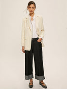 Emme Marella Camicia in popeline con dettagli di perle e strass Valda Donna Bianco 2525116044200 003 EMME MARELLA