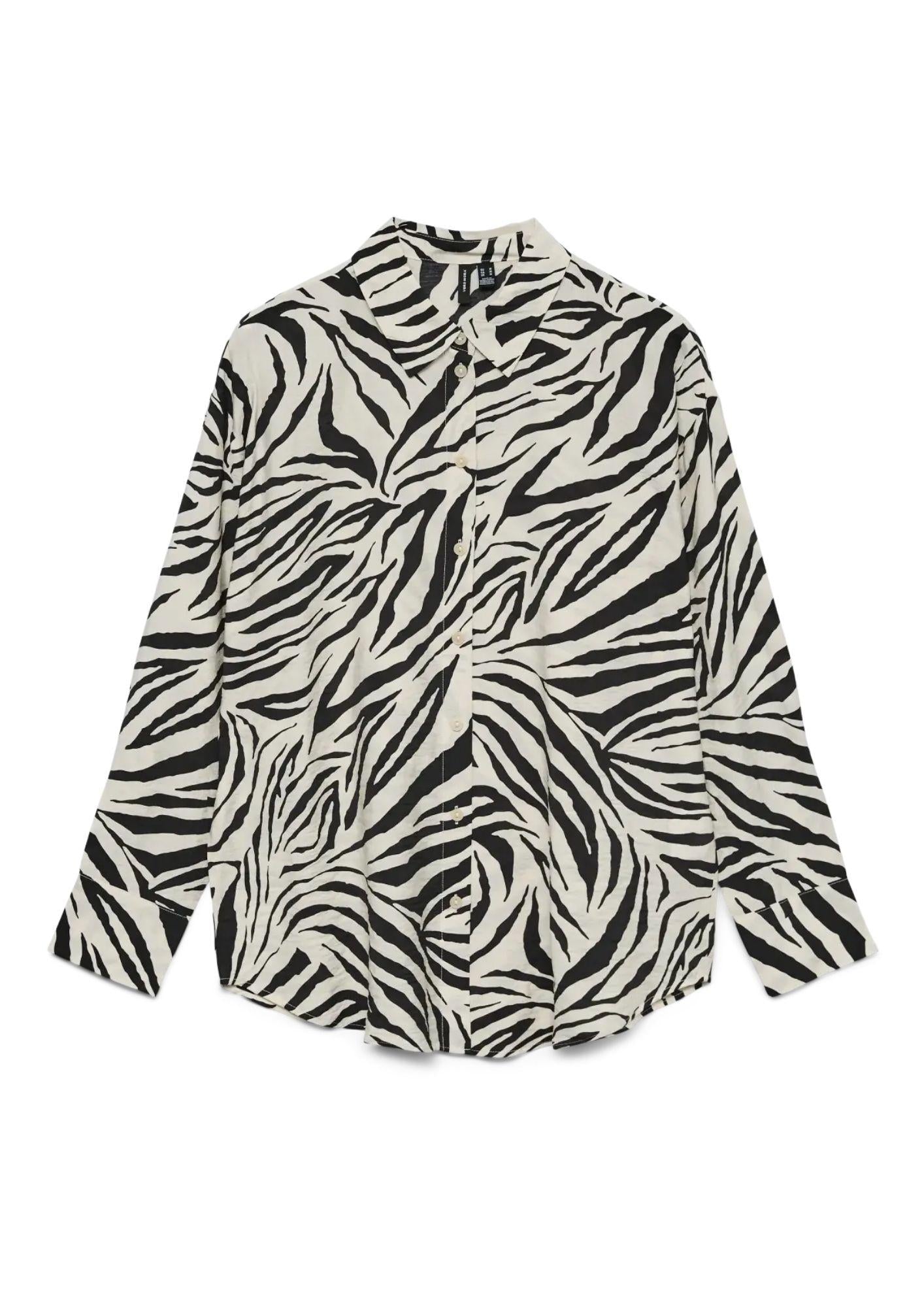 Vero Moda Camicia Donna Josie Grigio Pomice Stampa Bea 10341587 Pumice Stone Bea VERO MODA