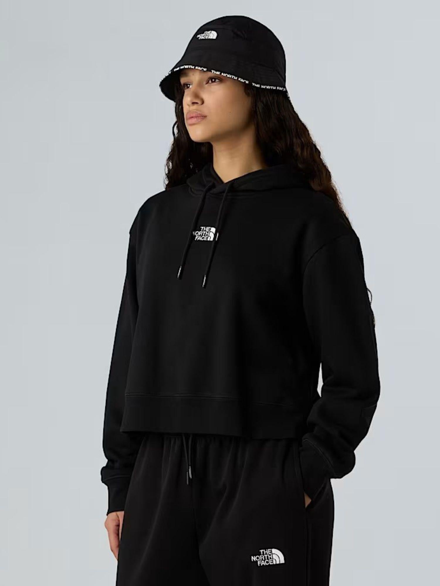 The North Face Felpa con cappuccio corta in vita Essential Donna TNF Black NF0A89EX JK3 THE NORTH FACE