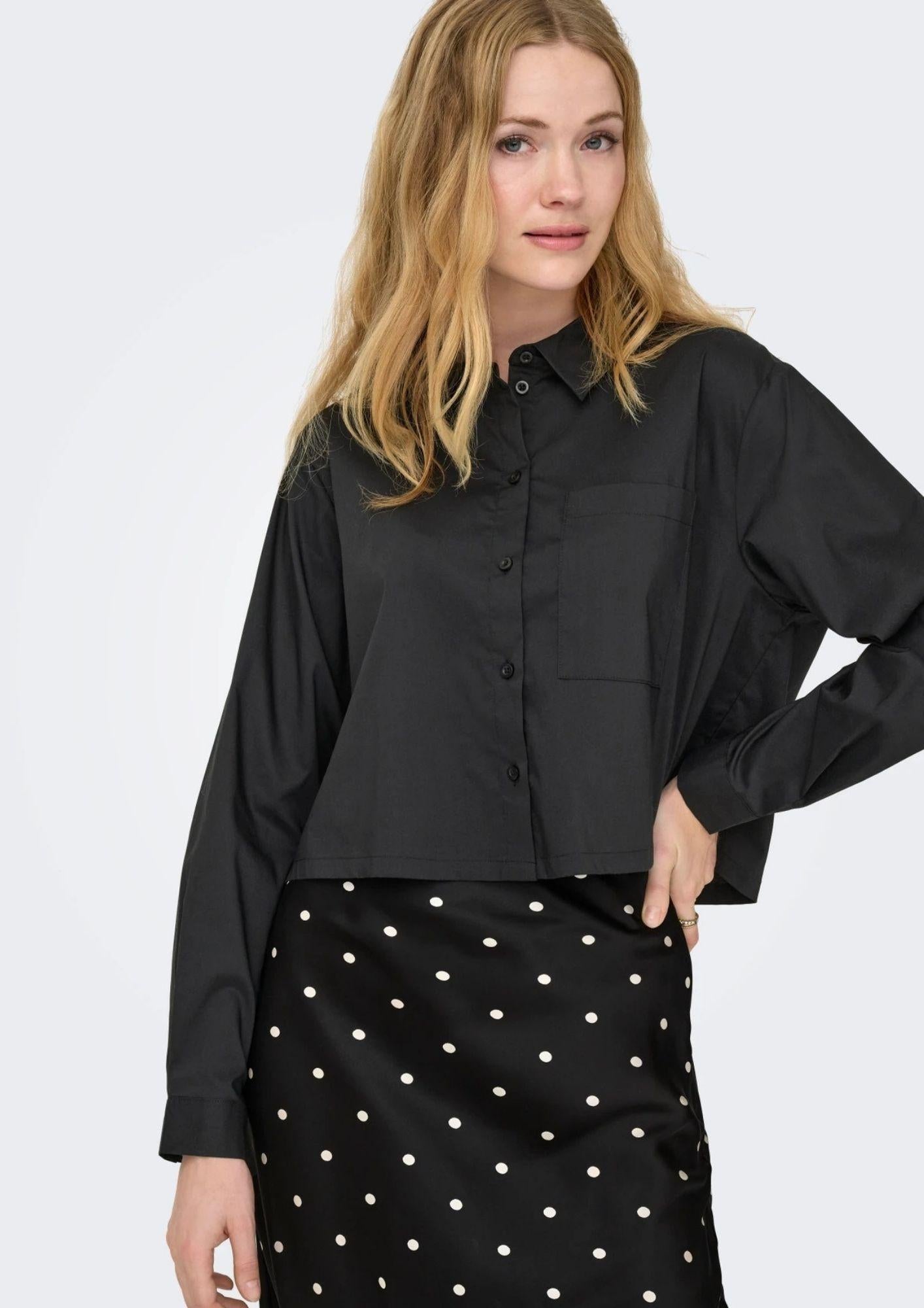 Jacqueline De Yong Camicia Donna Mio Nera 15363677 Black JACQUELINE DE YONG