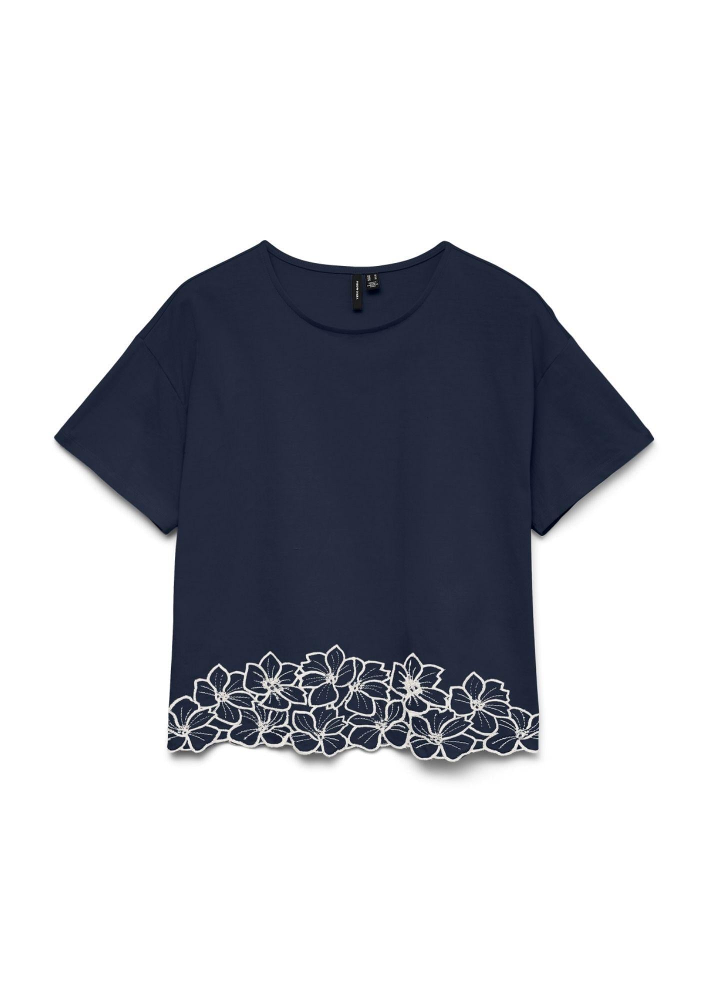 Vero Moda T-Shirt Donna Noah Blu Navy 10342965 Navy Blazer White VERO MODA