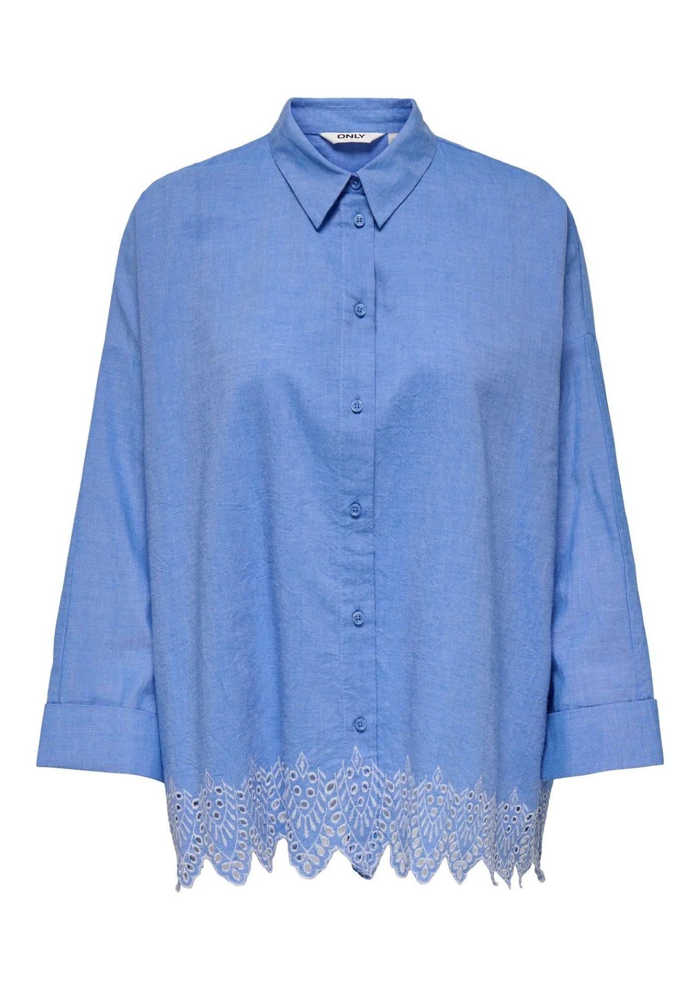 Only Camicia Donna Graces Blu 15343165 Blue Bonnet ONLY