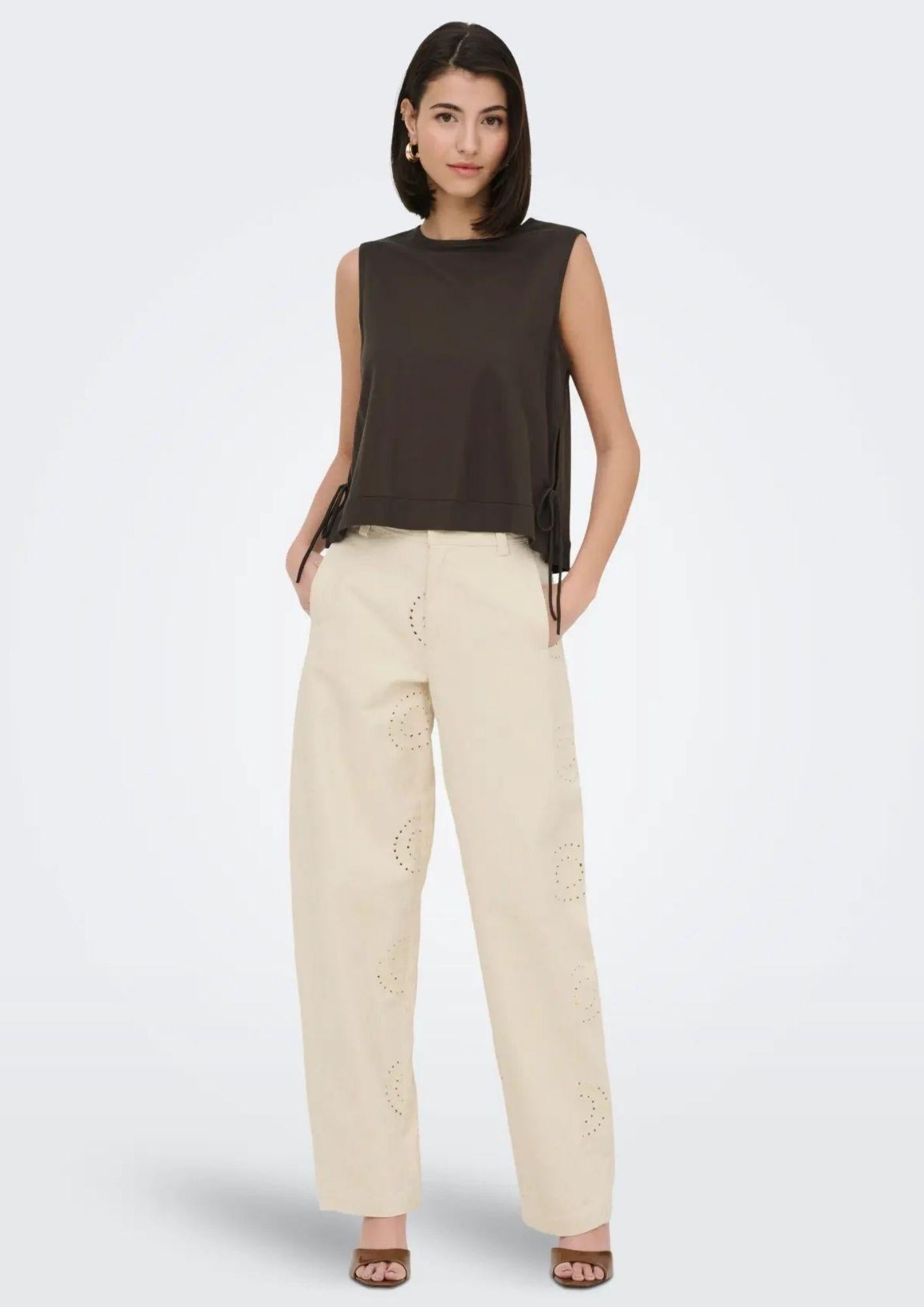 Jacqueline De Yong Top Donna Leslie Marrone 15374333 Chocolate Brown JACQUELINE DE YONG