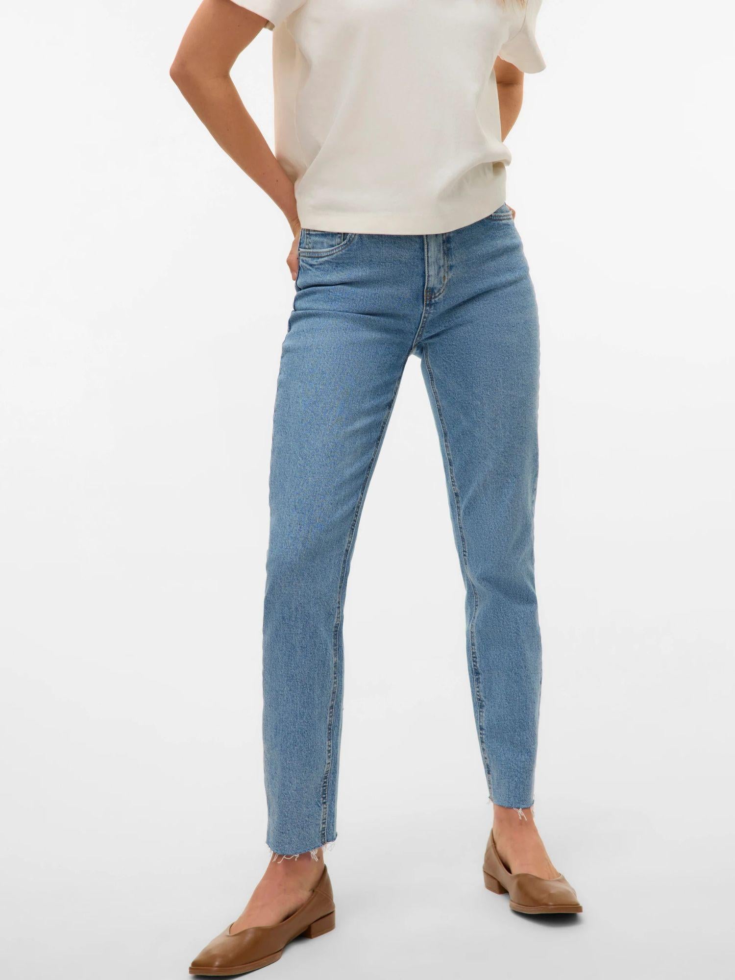 Vero Moda Jeans Donna Mom Fit Light Blue VMBrenda 10247009 Light Blue Denim VERO MODA