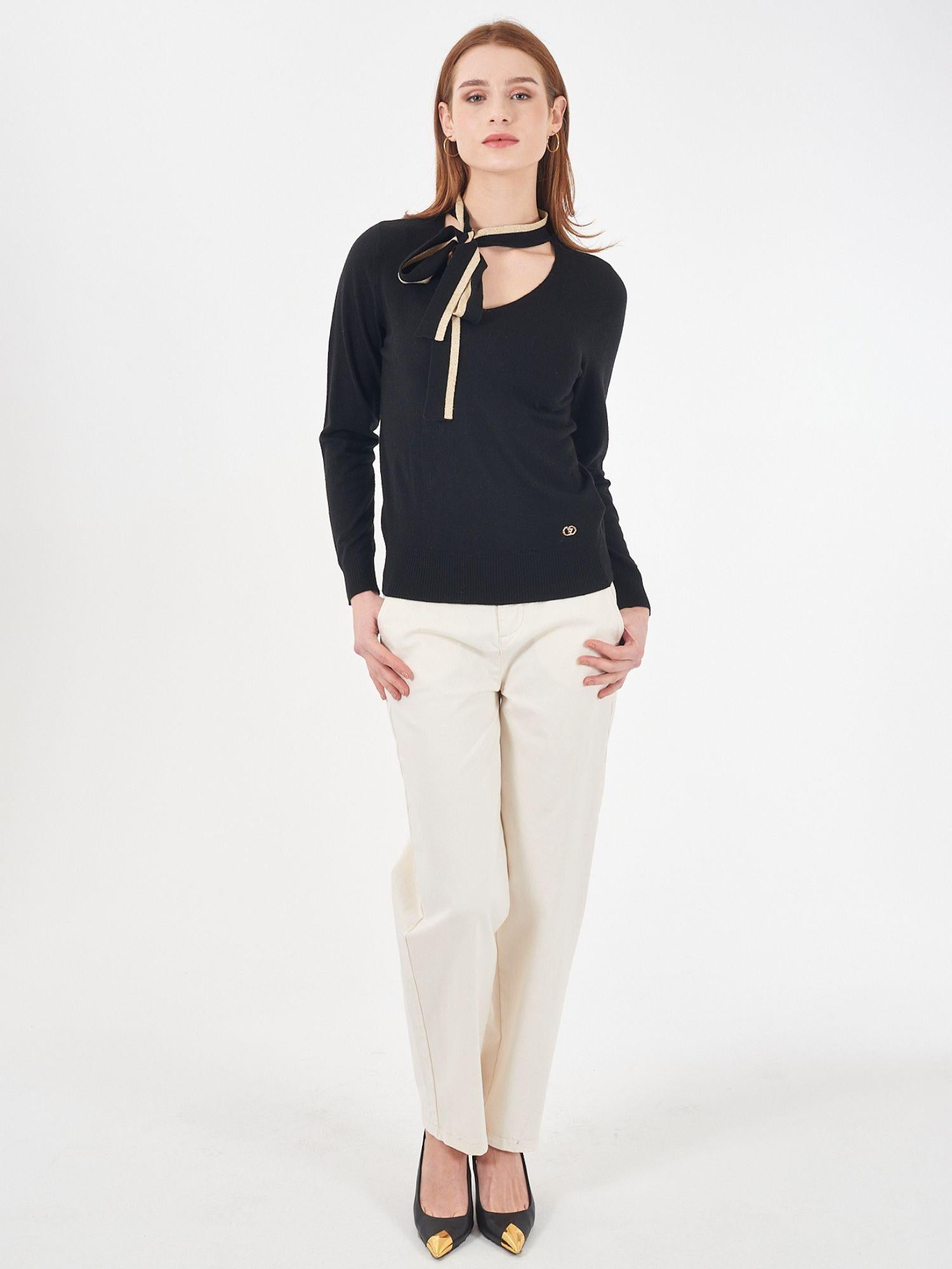 Yes Zee Maglia Donna Nera M015 IP00 0801 YES ZEE