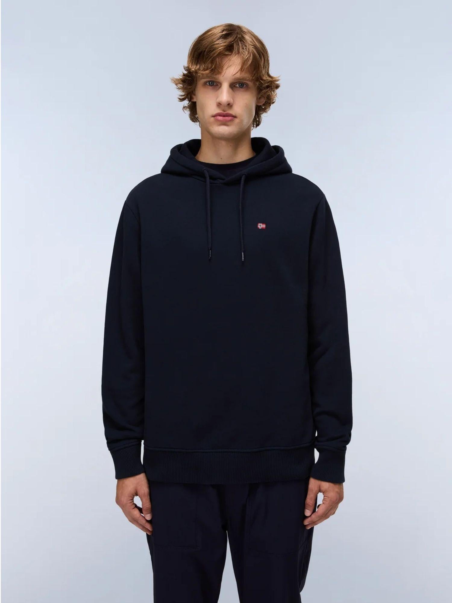 Napapijri Felpa con Cappuccio Balis Uomo Blu Scuro NP0A4FQV 176 NAPAPIJRI