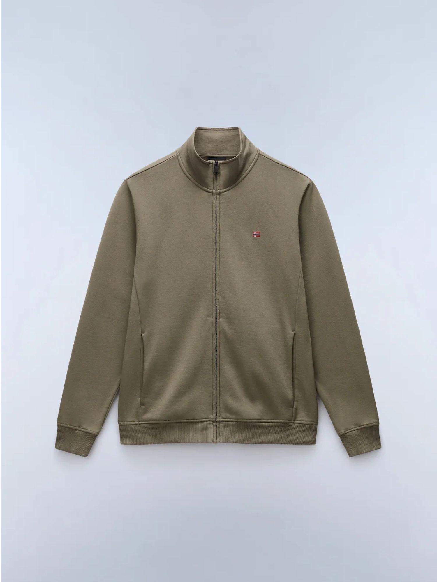 Napapijri Felpa con Zip Balis Winter Uomo Verde Tea Leaf NP0A4GBA G0A NAPAPIJRI