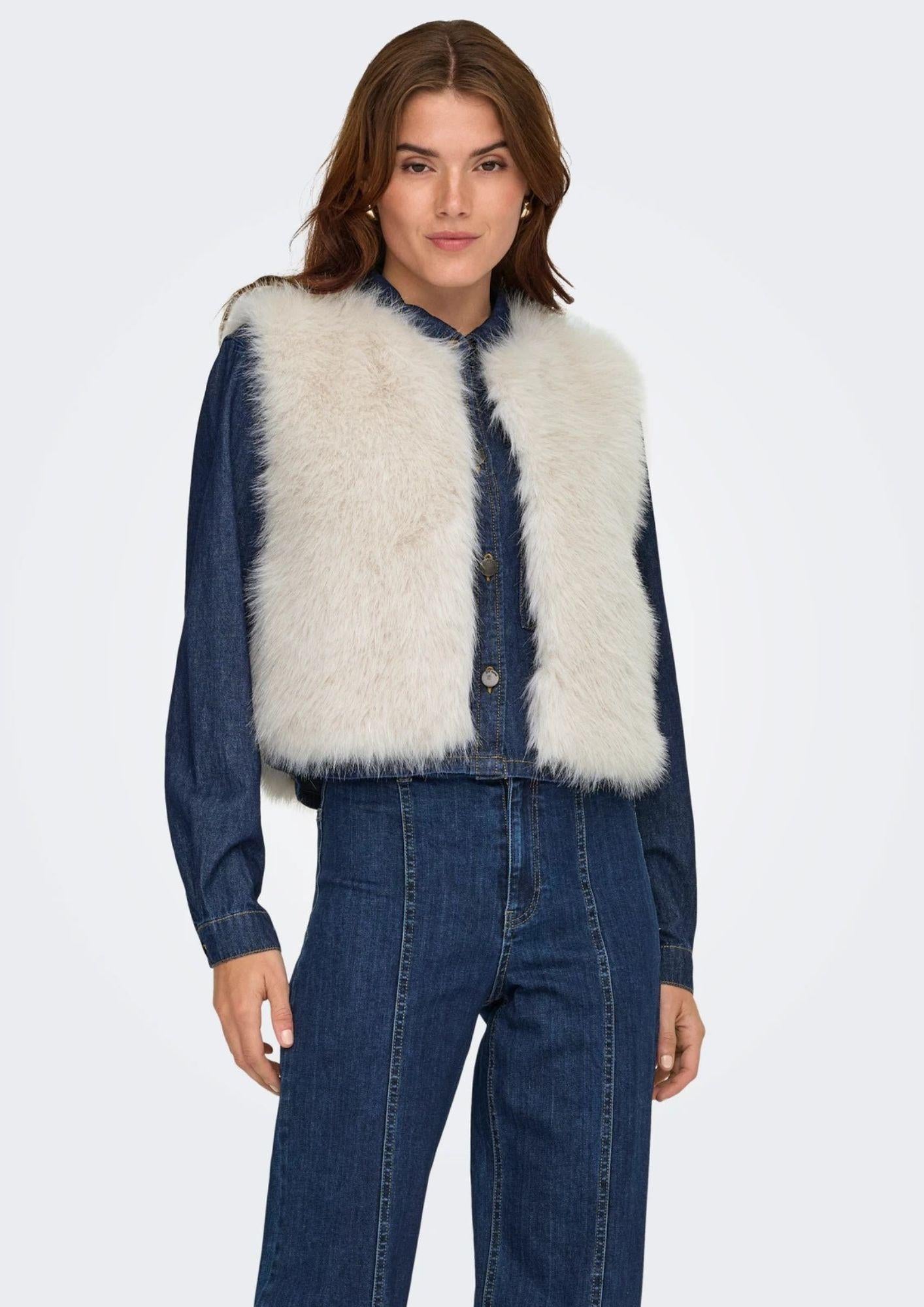 Jacqueline De Jong Gilet Donna Ora Beige 15359348 Birch JACQUELINE DE YONG