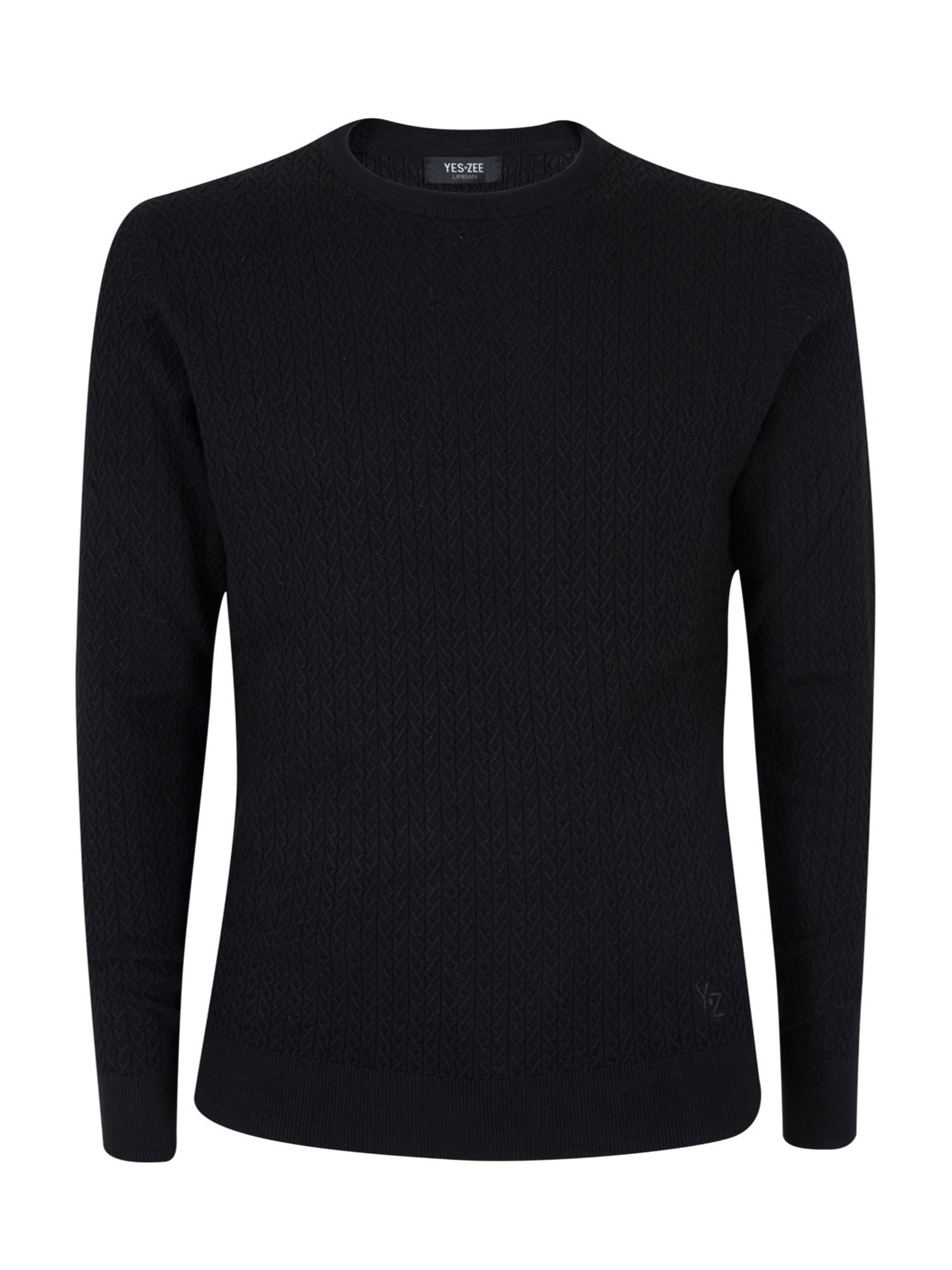 Yes Zee Maglia Girocollo Uomo Nero M824 ME00 0801 YES ZEE