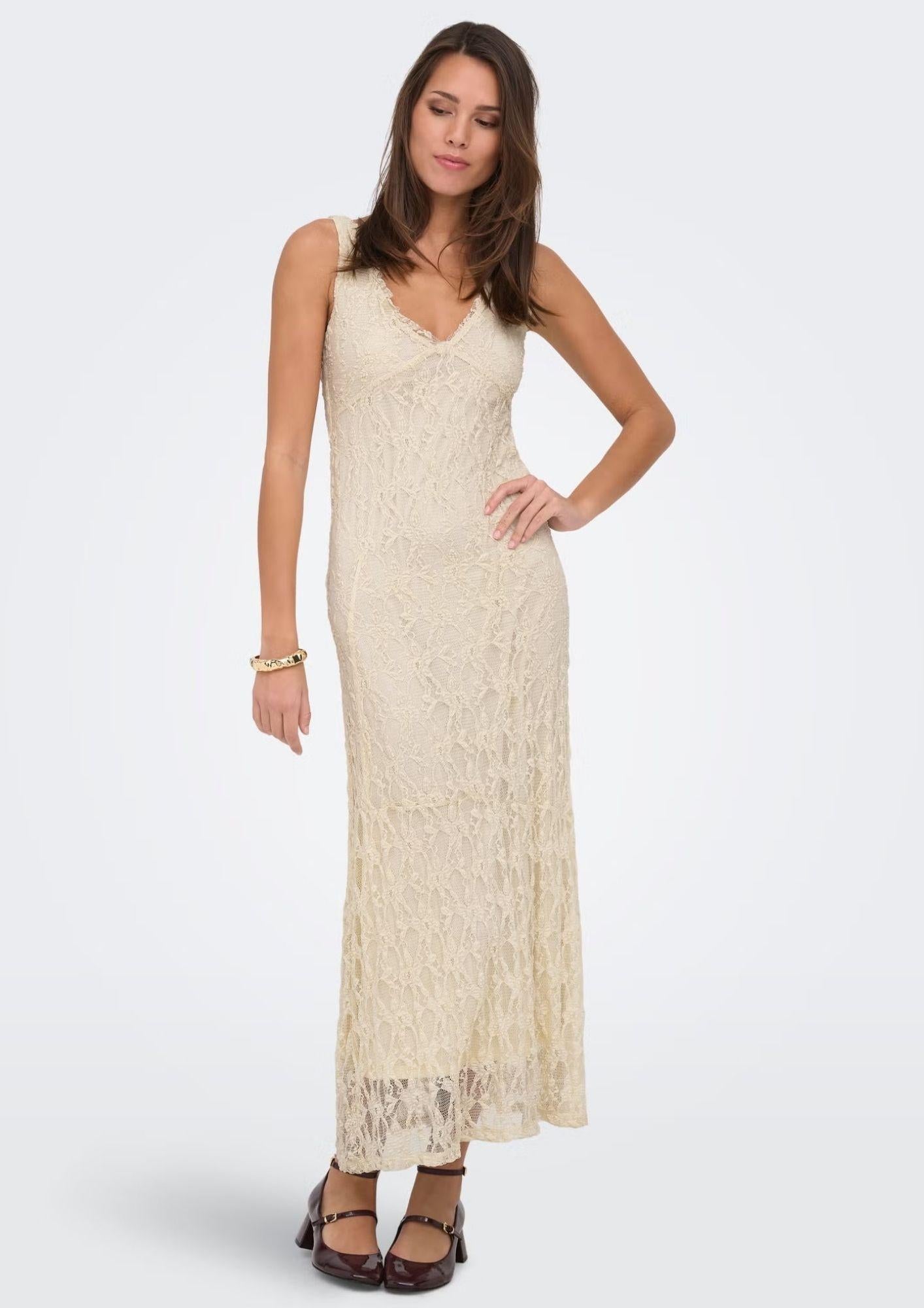 Only Vestito Donna Albina Gligio Betulla 15372795 Birch ONLY