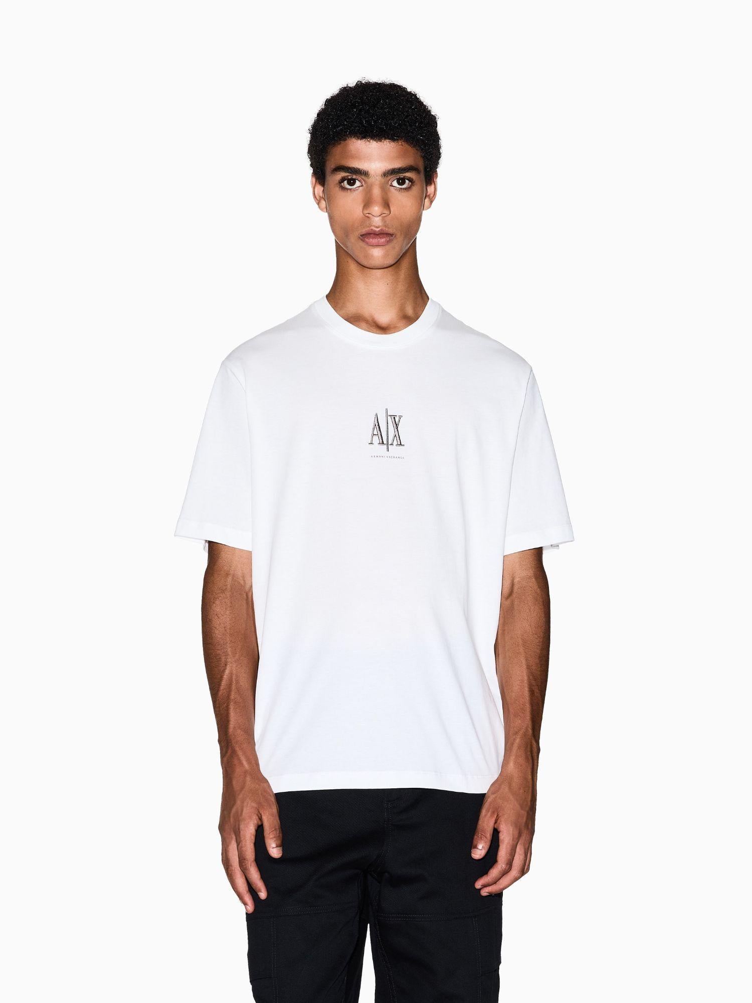 Armani Exchange T-Shirt con logo ricamato Uomo Bianco XM000363 AF12308 U0009 ARMANI EXCHANGE