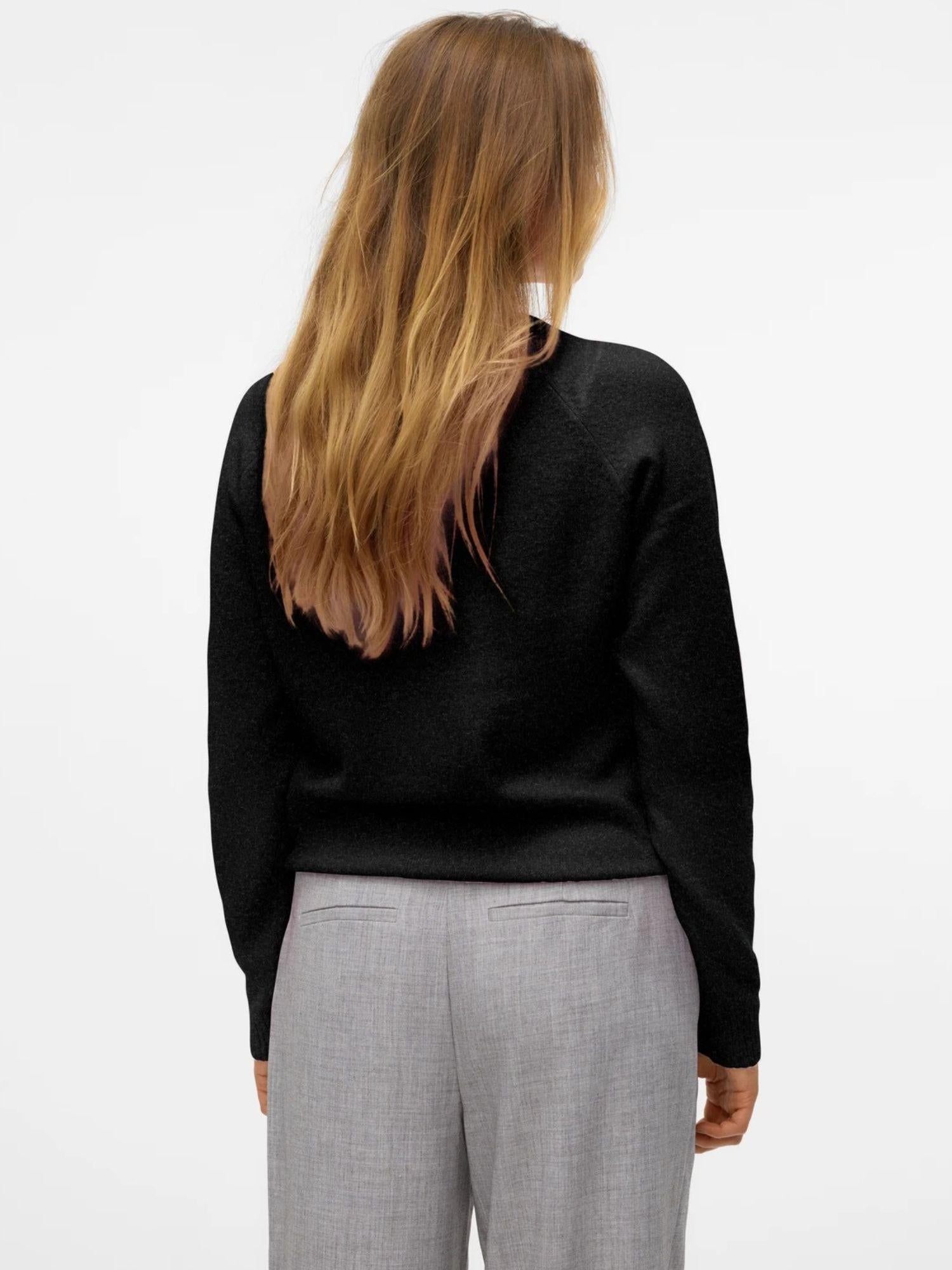 Vero Moda Maglione Donna Doffy Nero 10201022 Black MELANGE VERO MODA