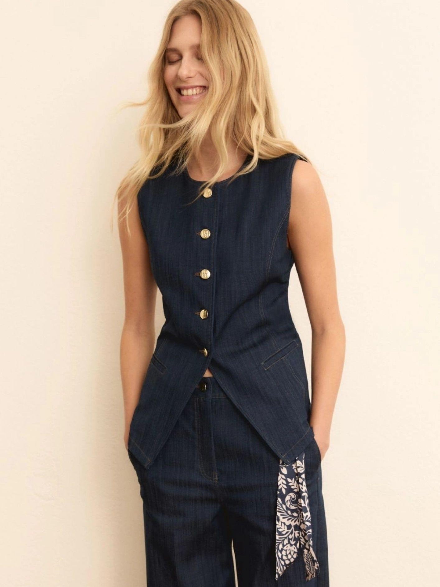 Emme Marella Gilet Donna Emicachi Blu 2615151014200 001 EMME MARELLA
