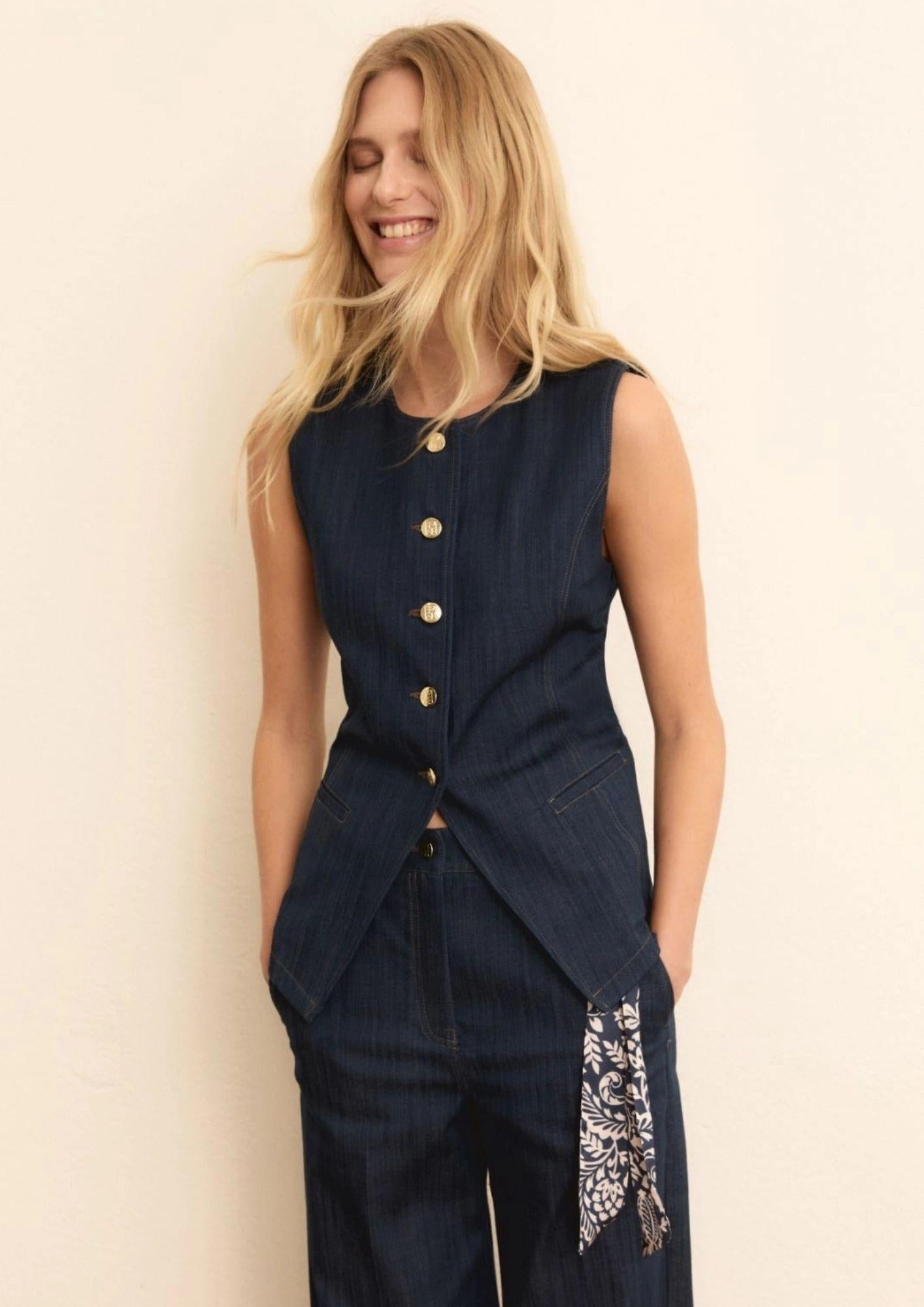 Emme Marella Gilet Donna Emicachi Blu 2615151014200 001 EMME MARELLA