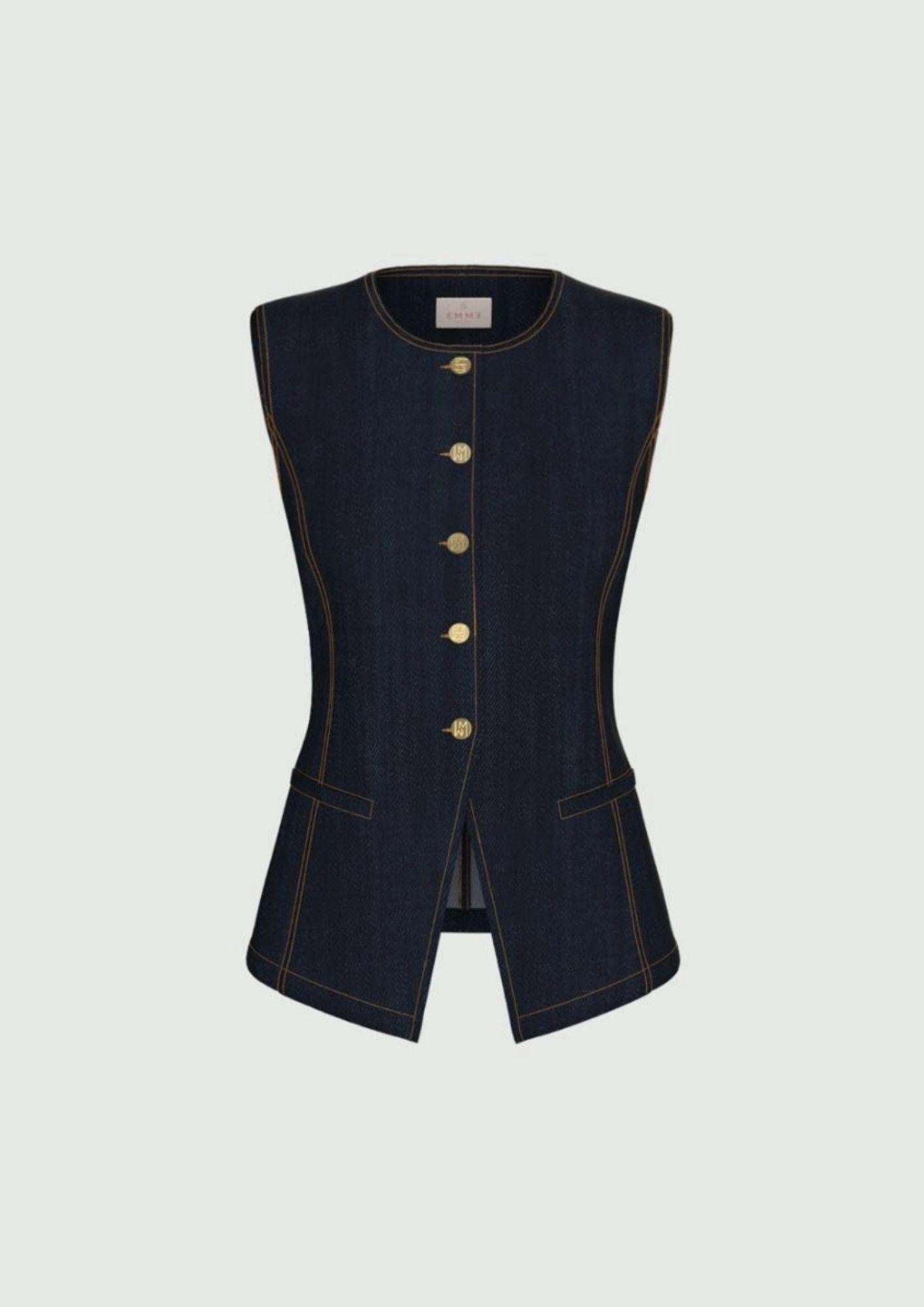 Emme Marella Gilet Donna Emicachi Blu 2615151014200 001 EMME MARELLA