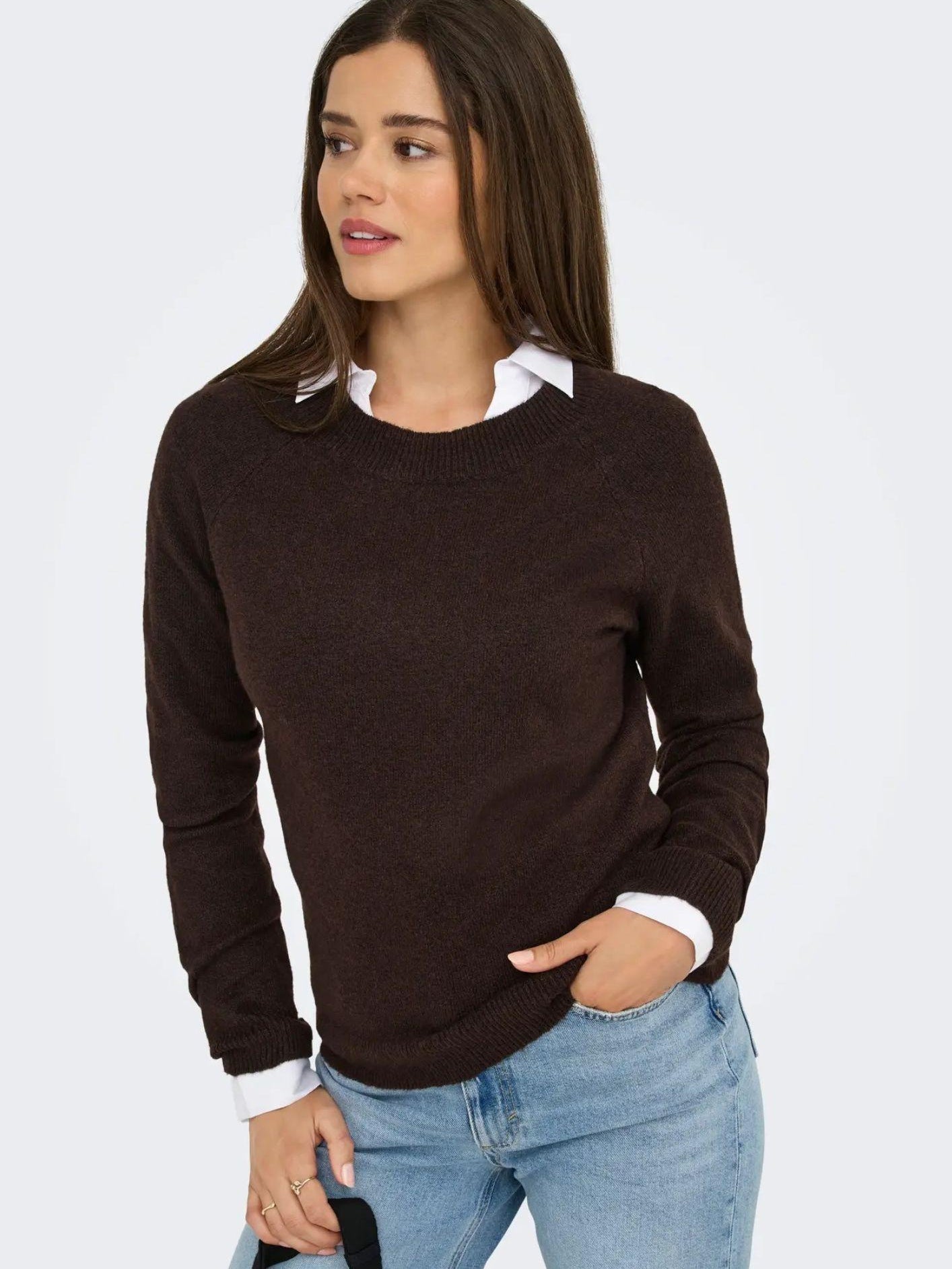 Only Pullover Donna Rica Cioccolato 15204279 Chocolate Torte ONLY