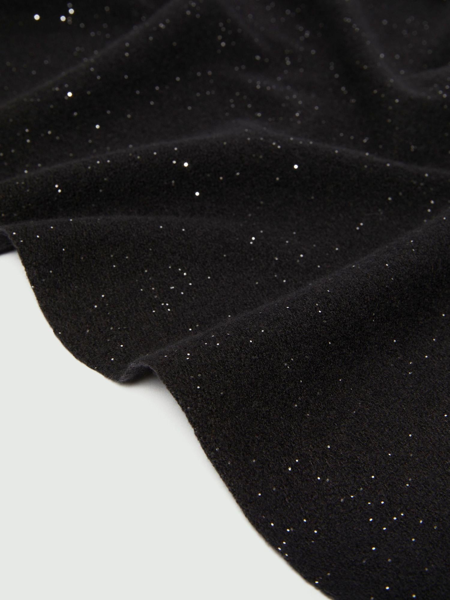 Emme Marella Stola con frange e filo di lurex Donna Rinvio Nero 2525546021200 003 EMME MARELLA