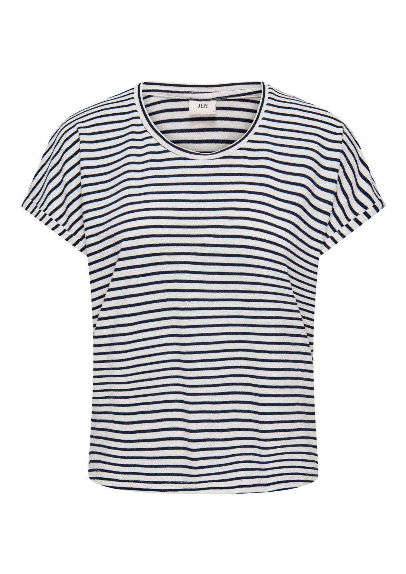 Jacqueline De Yong Top Donna Sissi Bianco e Blu 15325267 Cloud Dancer SKY CAPTAIN JACQUELINE DE YONG