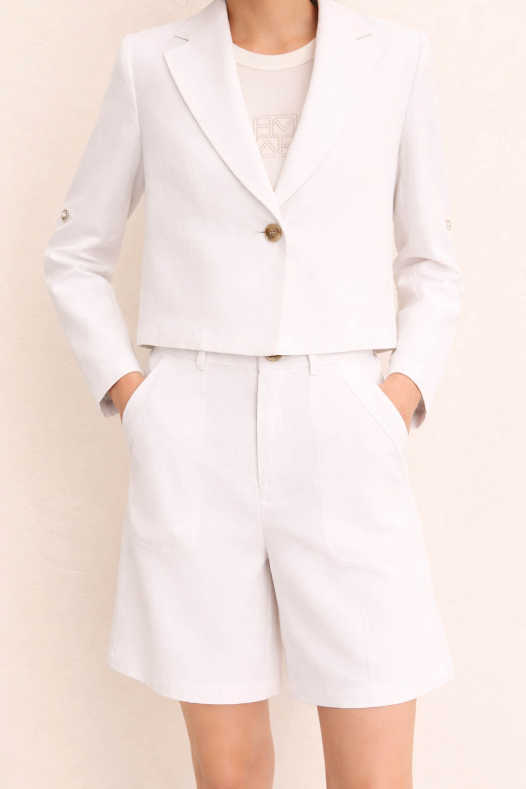 Emme Marella Bermuda Donna Emmadorini Bianco 2615141032200 003 EMME MARELLA