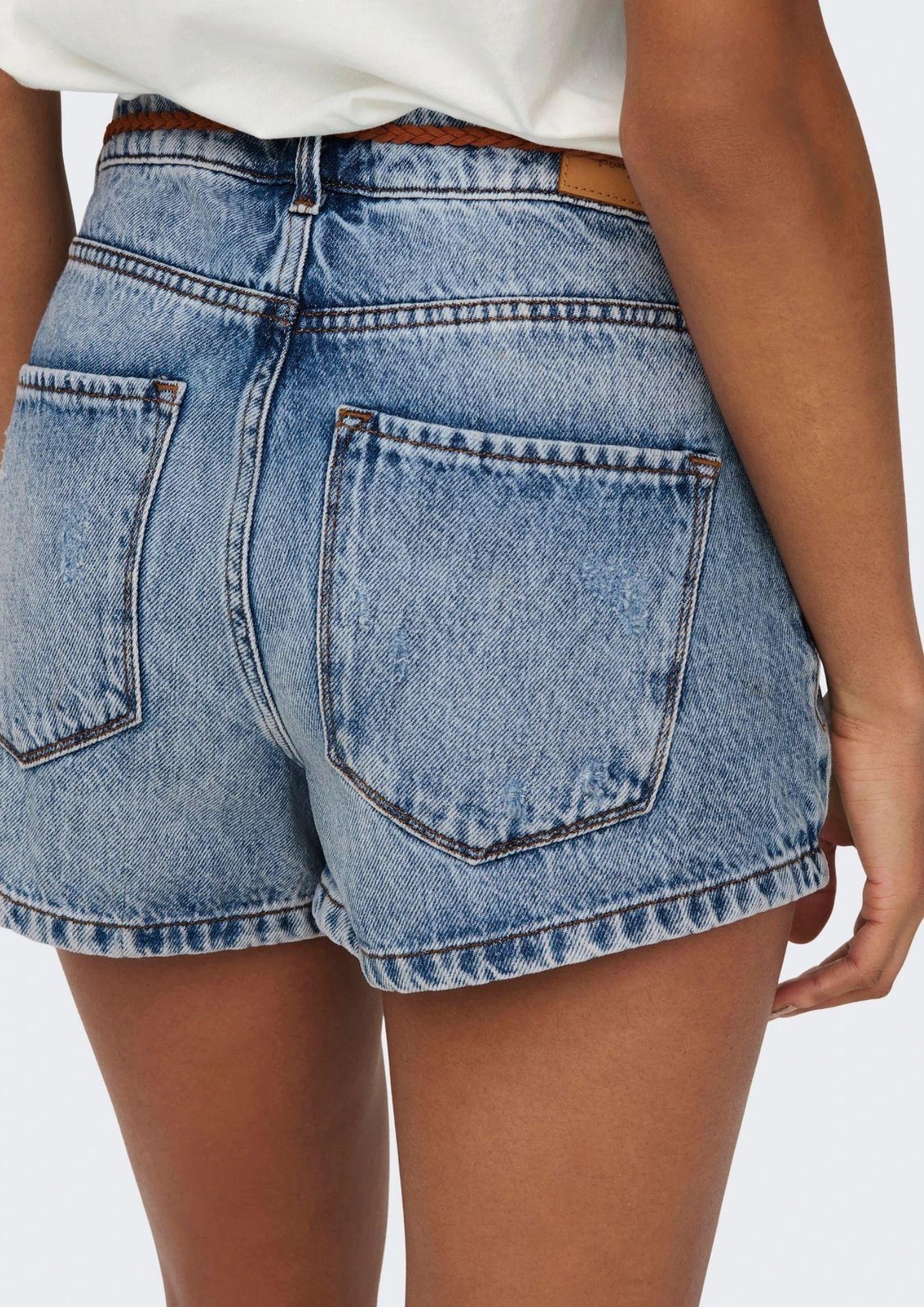 Only Shorts Donna Kelly Blu Denim Chiaro 15221469 Light Blue Denim ONLY