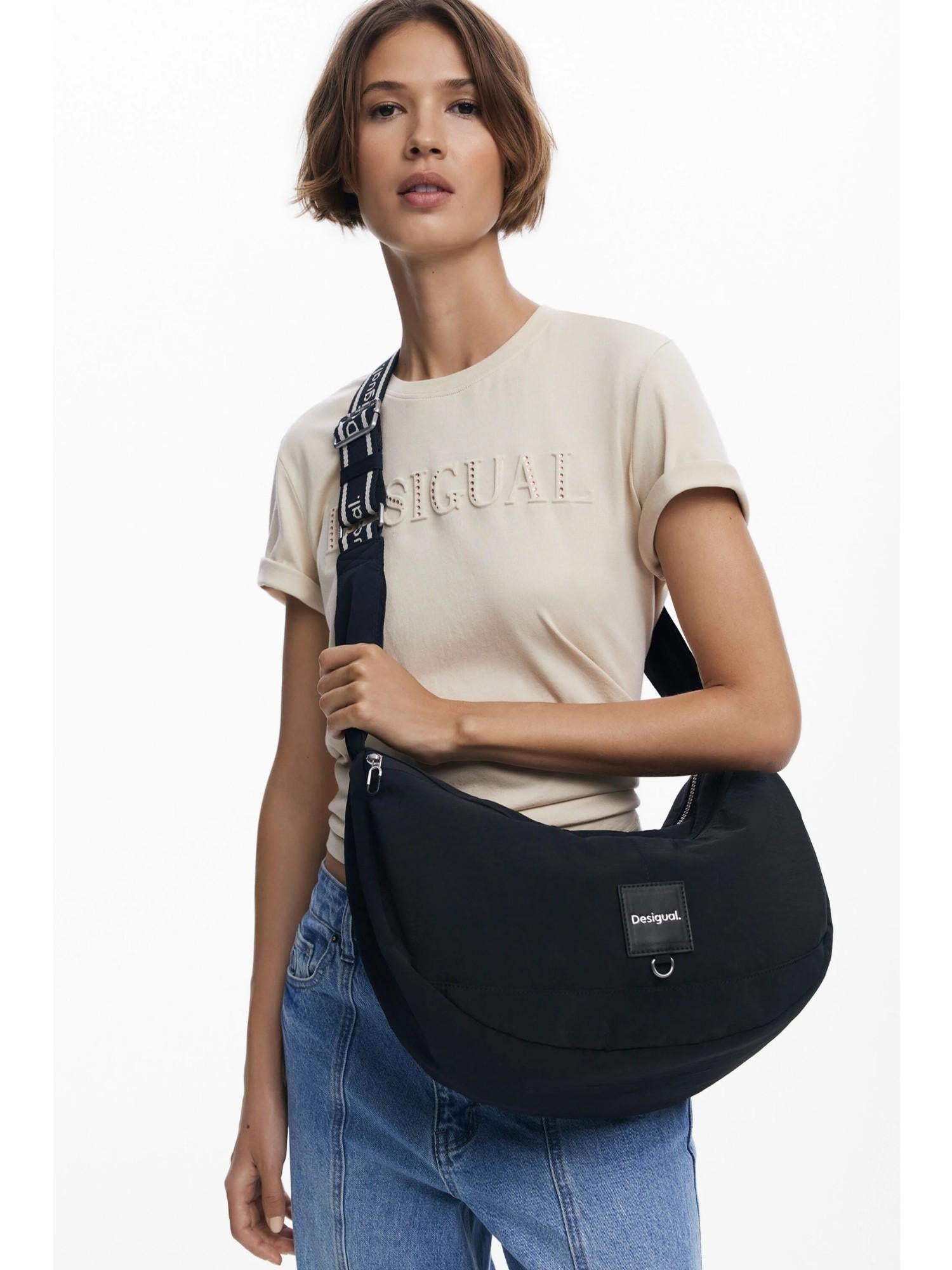 Desigual Borsa da viaggio media in nylon Donna Nero 25WAXY15 2000 DESIGUAL