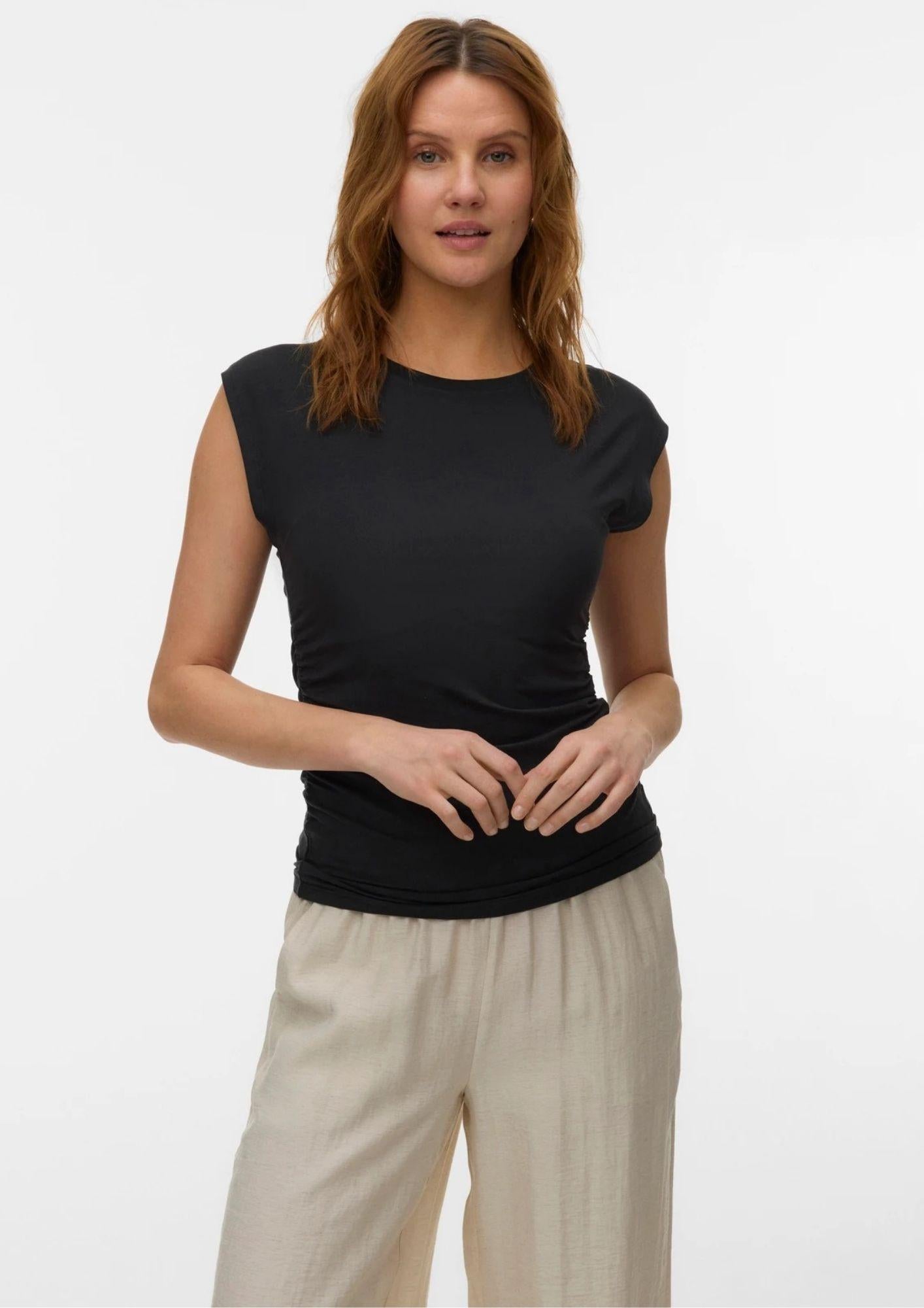 Vero Moda T-Shirt Donna Avasarah Nera 10342876 Black VERO MODA