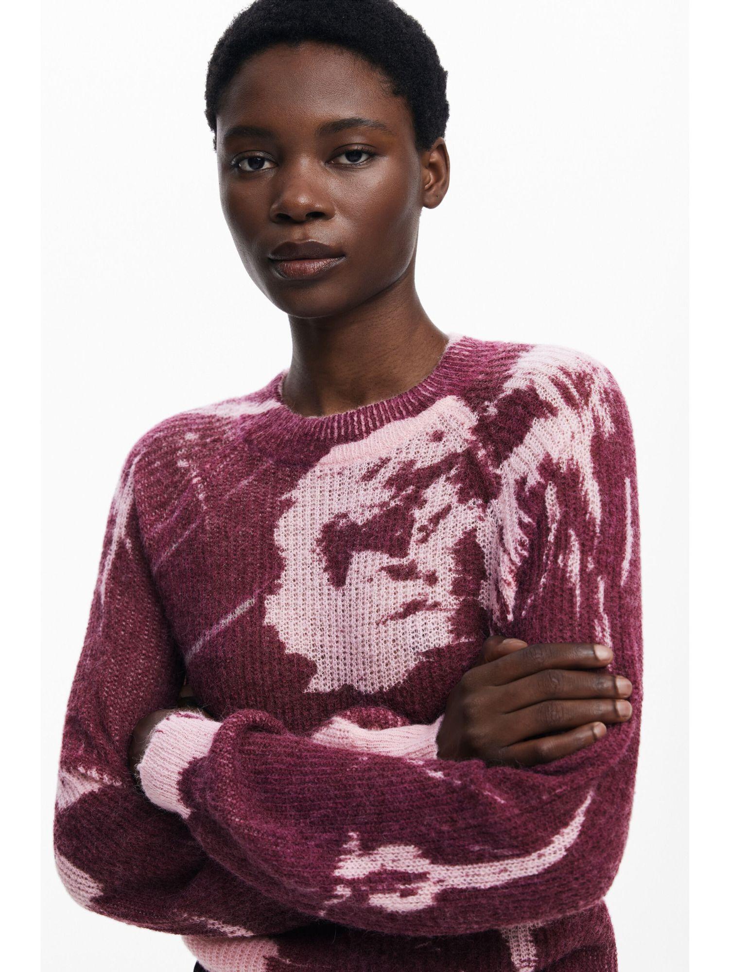 Desigual Maglione texture Arty Donna Rosso 25WWJF31 3078 DESIGUAL