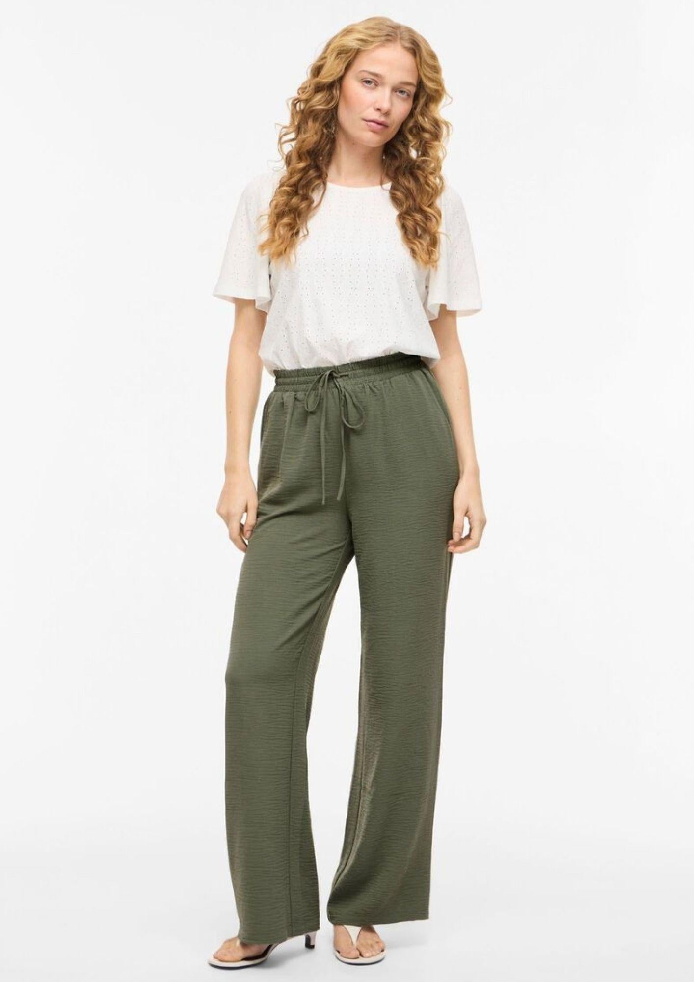 Vila Pantalone Donna Vijosa Blu Verde Oliva 14100308 Olivine VILA