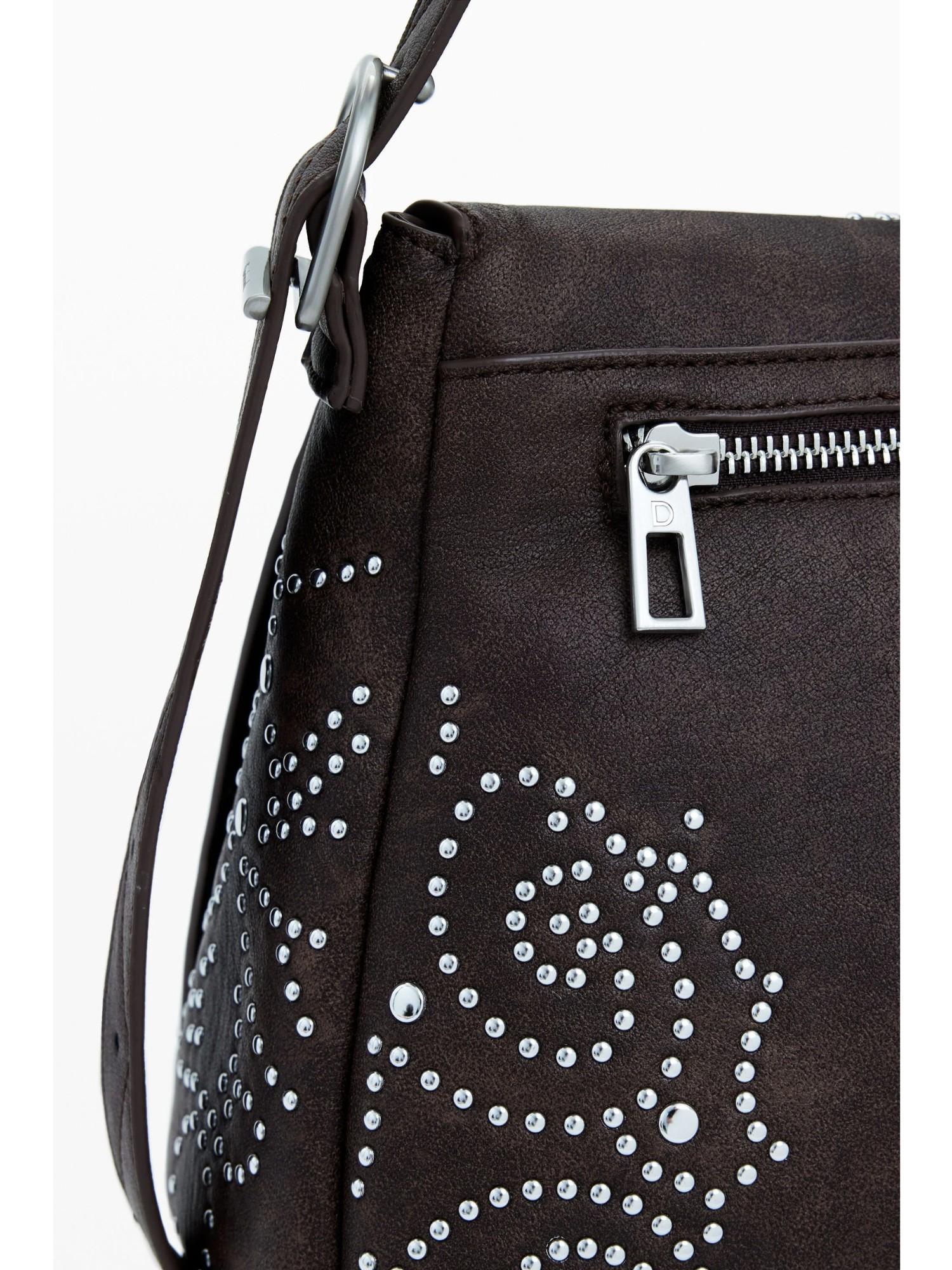 Desigual Borsa effetto pelle con fibbia media Donna Marrone 25WAXP34 6009 DESIGUAL