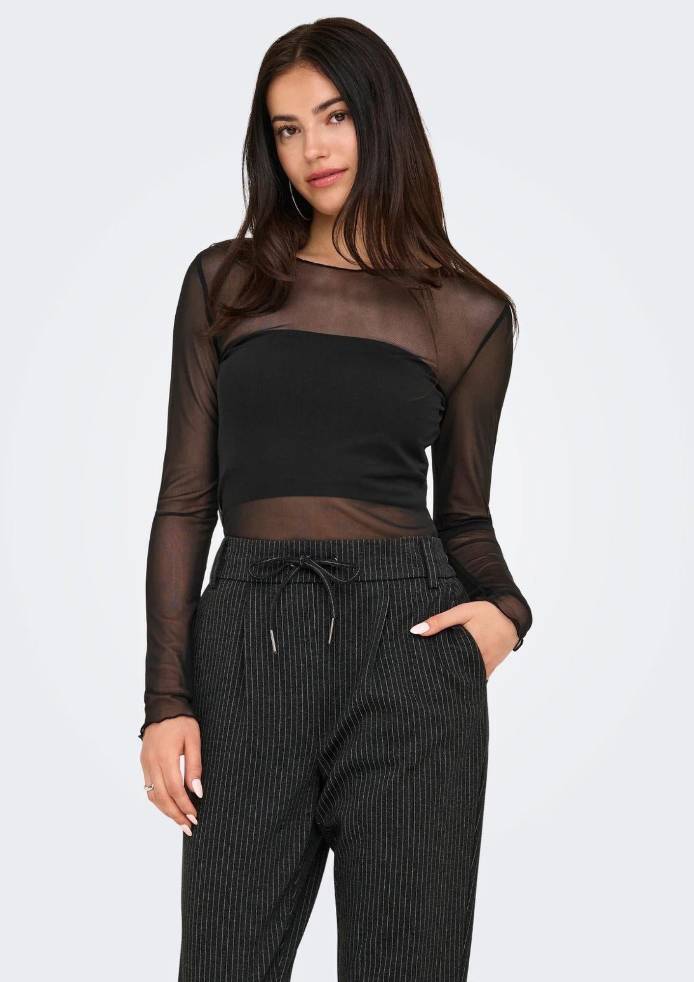 Jacqueline De Yong Top Donna Elsa Nero 15356004 Black JACQUELINE DE YONG