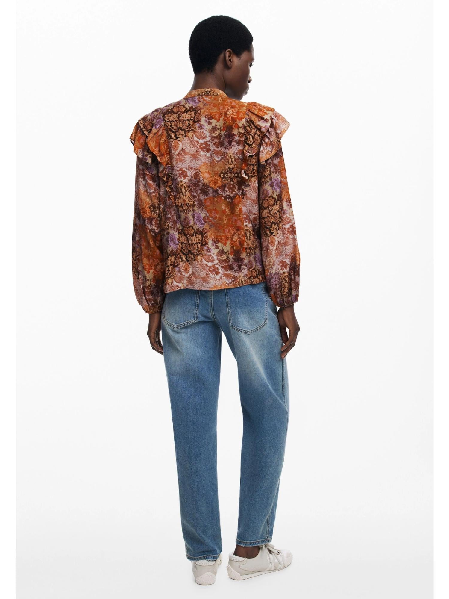 Desigual Blusa romantica paisley Donna Arancione 25WWBW08 7002 DESIGUAL