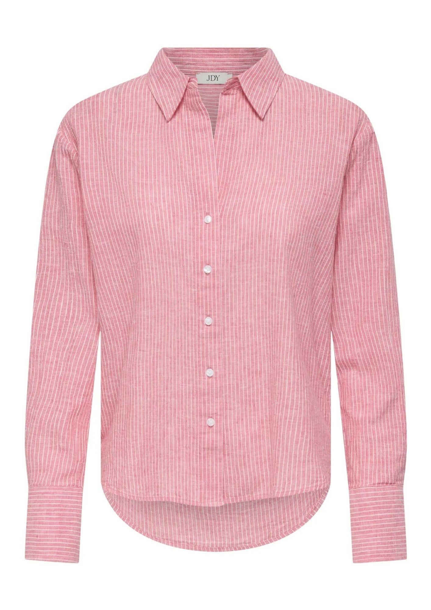 Jacqueline De Yong Camicia Donna Mila Corallo Righe Bianche 15345487 Calypso Coral CLOUD DANCER JACQUELINE DE YONG
