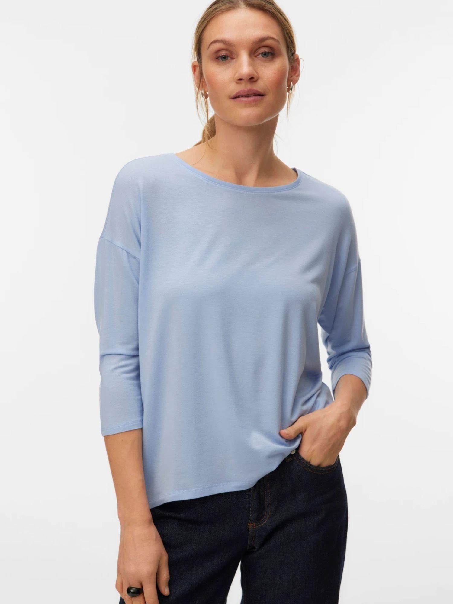 Vero Moda T-Shirt Donna Brunnera Blue Vmava 10334576 Brunnera Blue VERO MODA