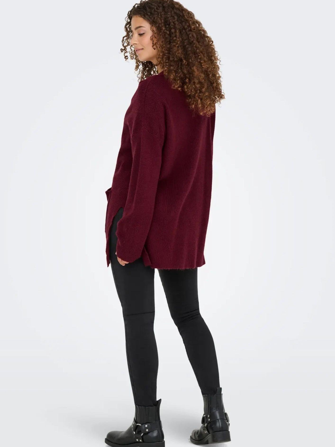 Only Cardigan Donna Ibi Bordeaux 15351147 Cabernet ONLY