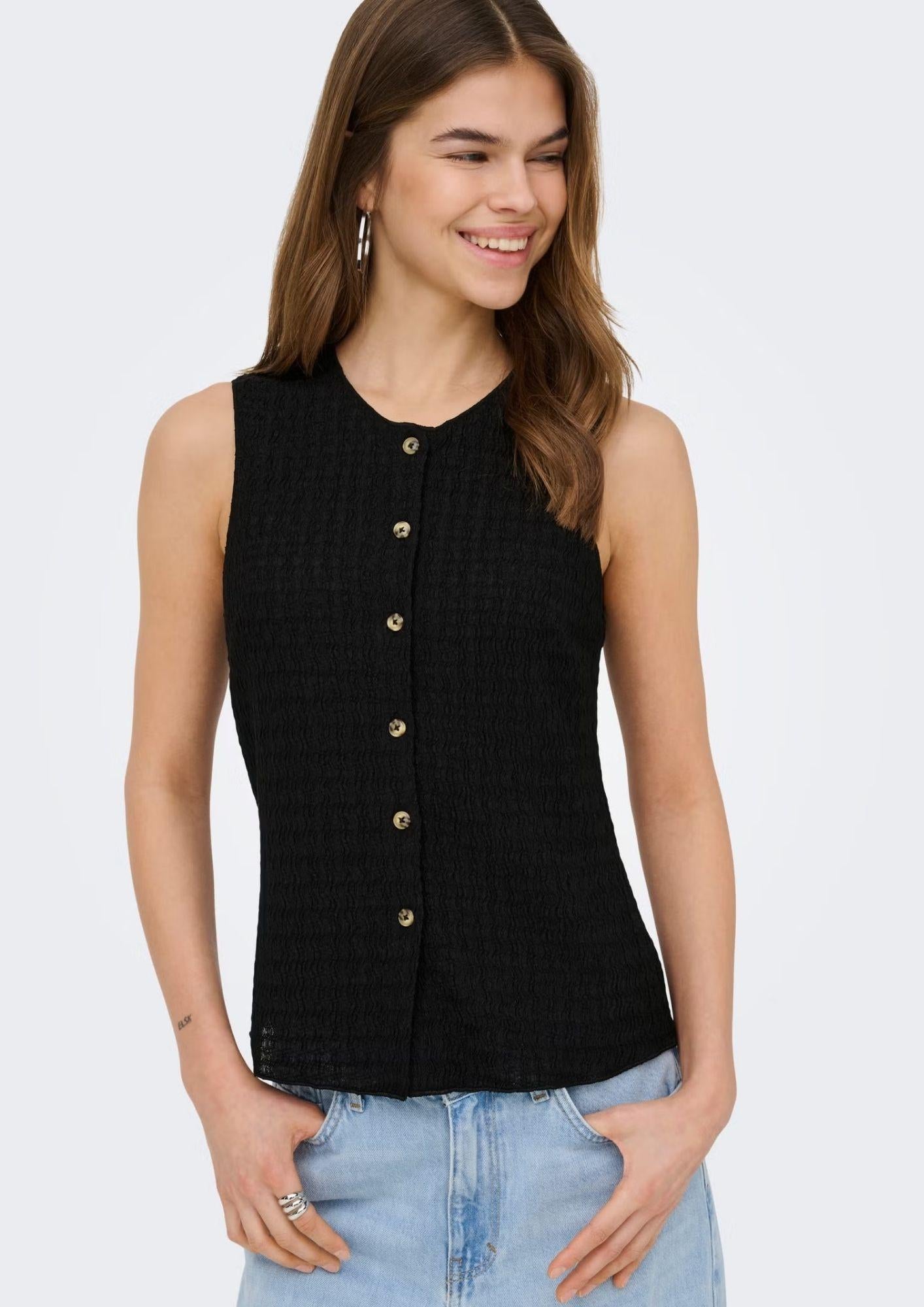 Only Top Donna Ilse Nero 15374601 Black ONLY