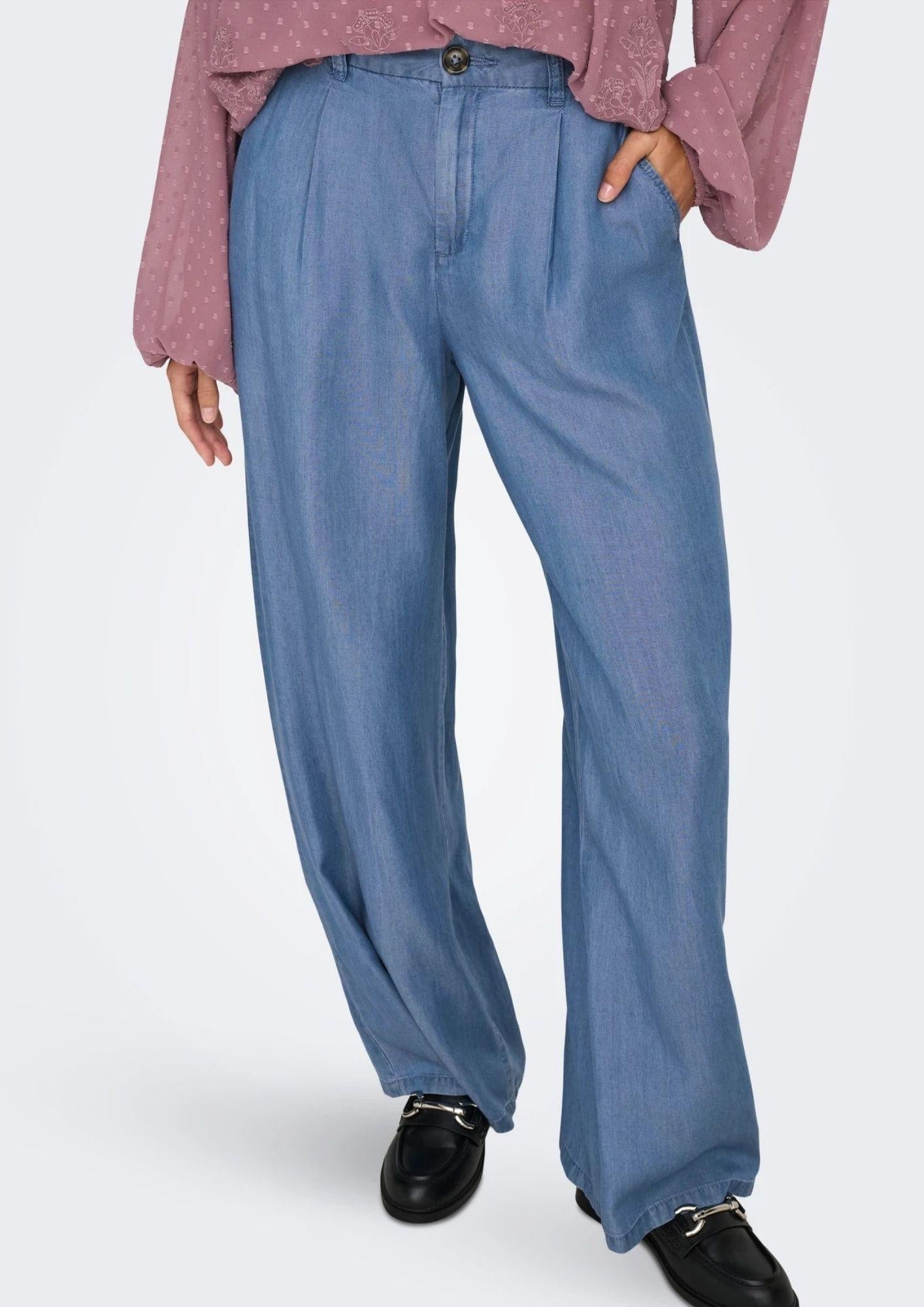 Jacqueline De Yong Pantalone Donna Jasper Blu Medio Denim 15283508 Medium Blue Denim JACQUELINE DE YONG